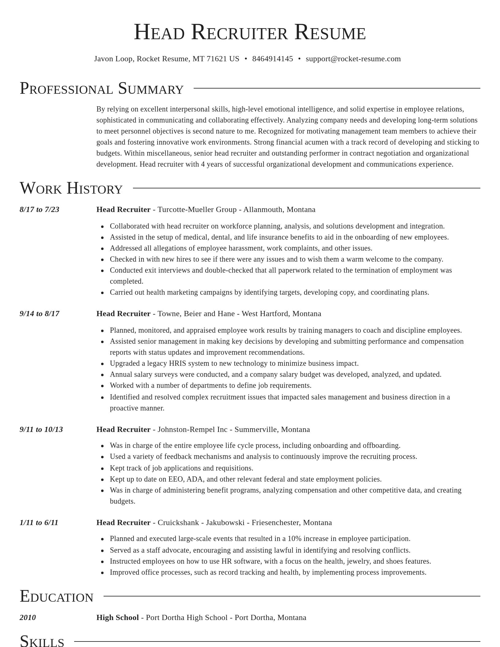 Director resume template