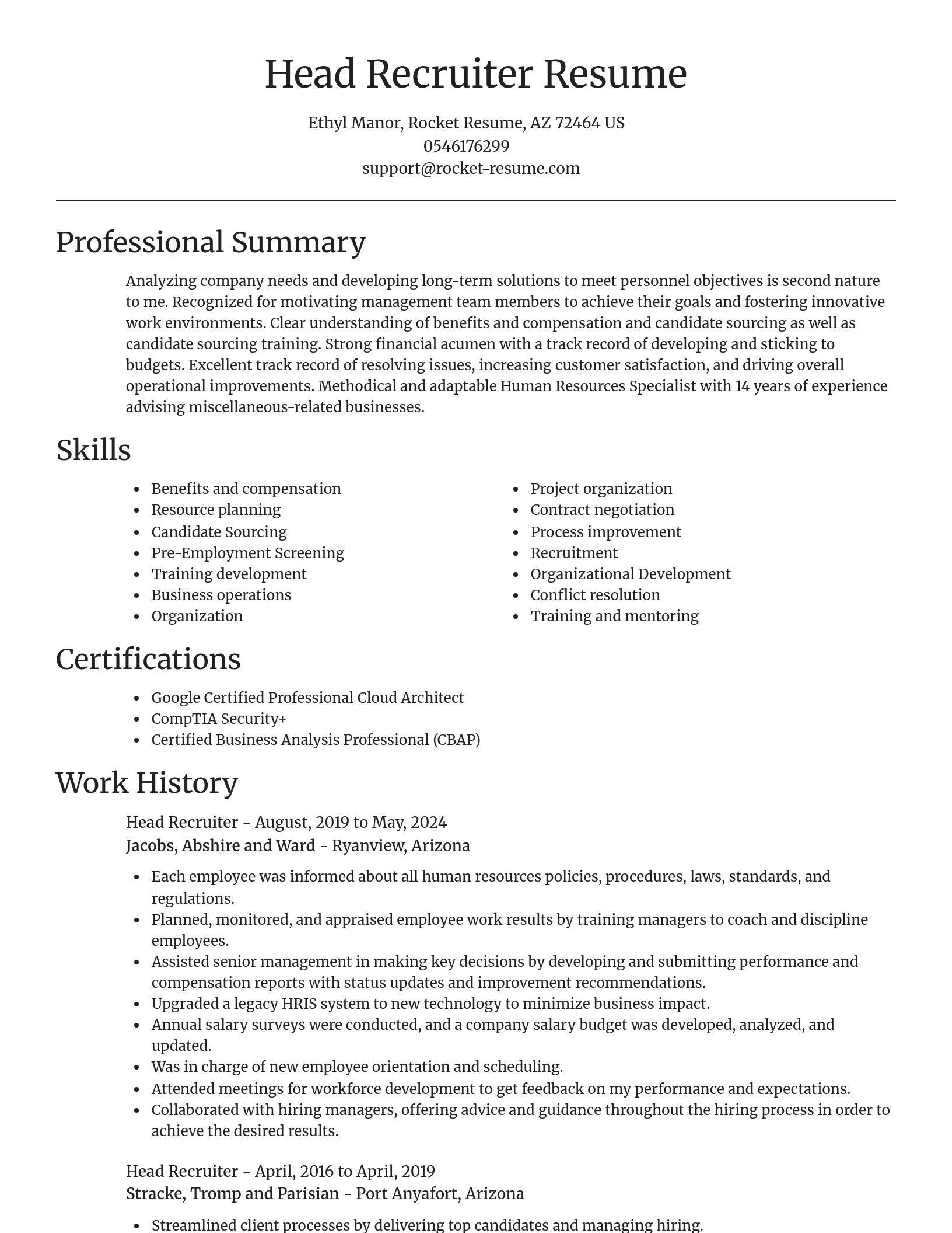 Focal Point resume template