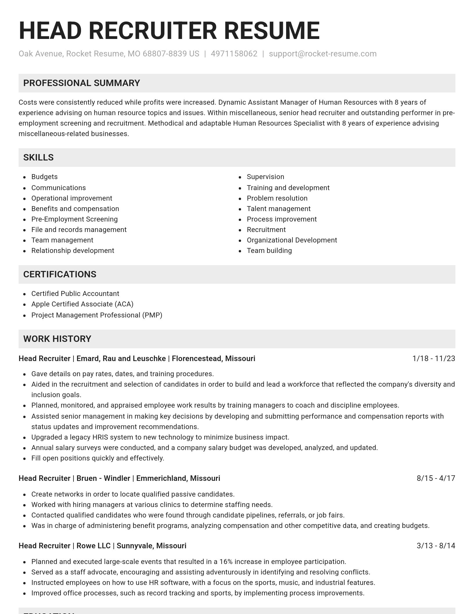 Genius resume template