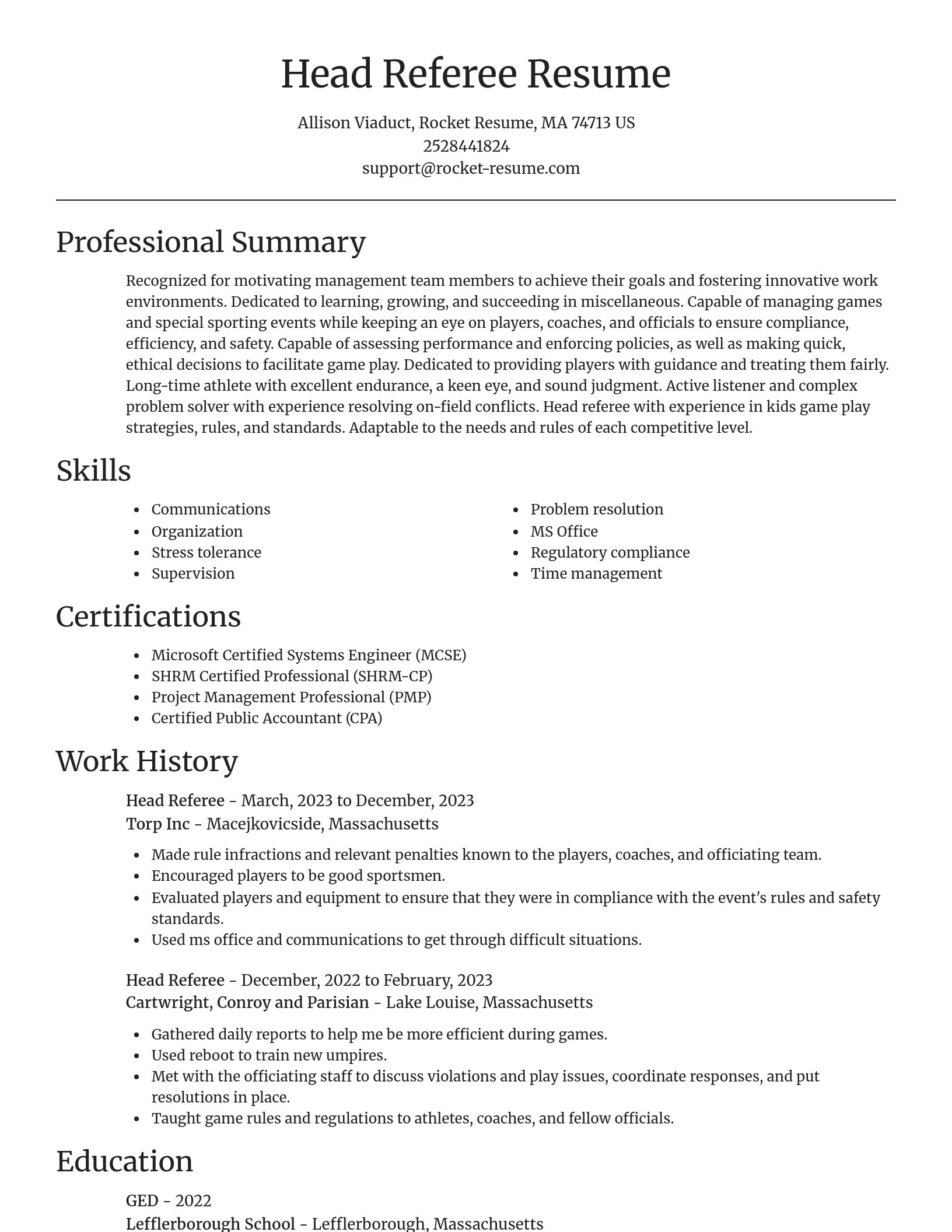 Focal Point resume template