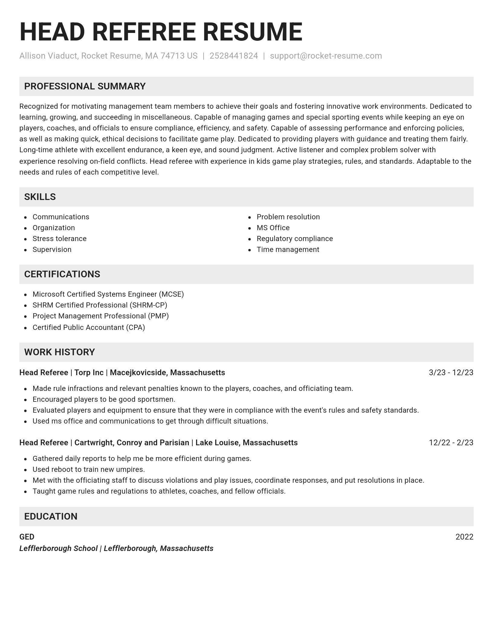 Genius resume template