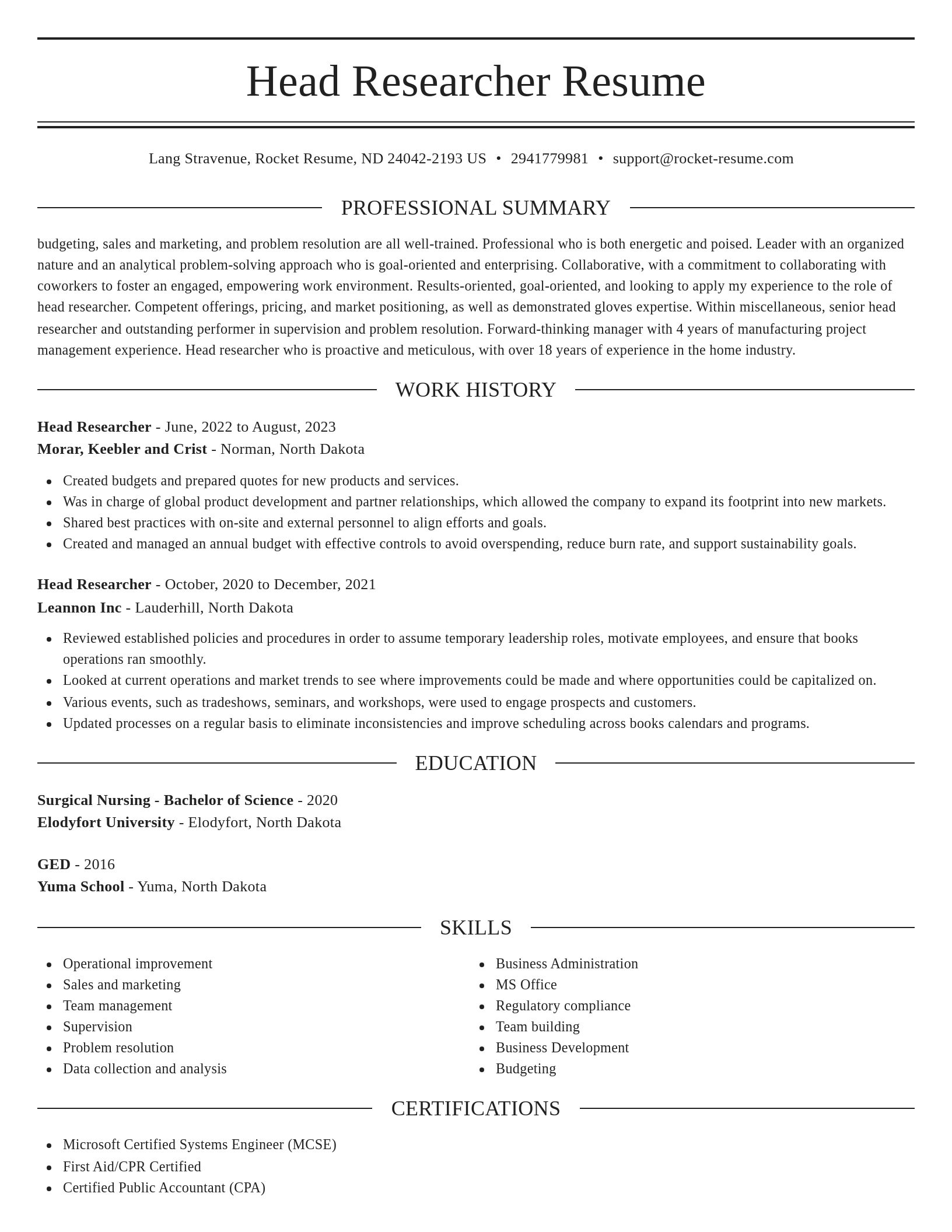 Elegant resume template