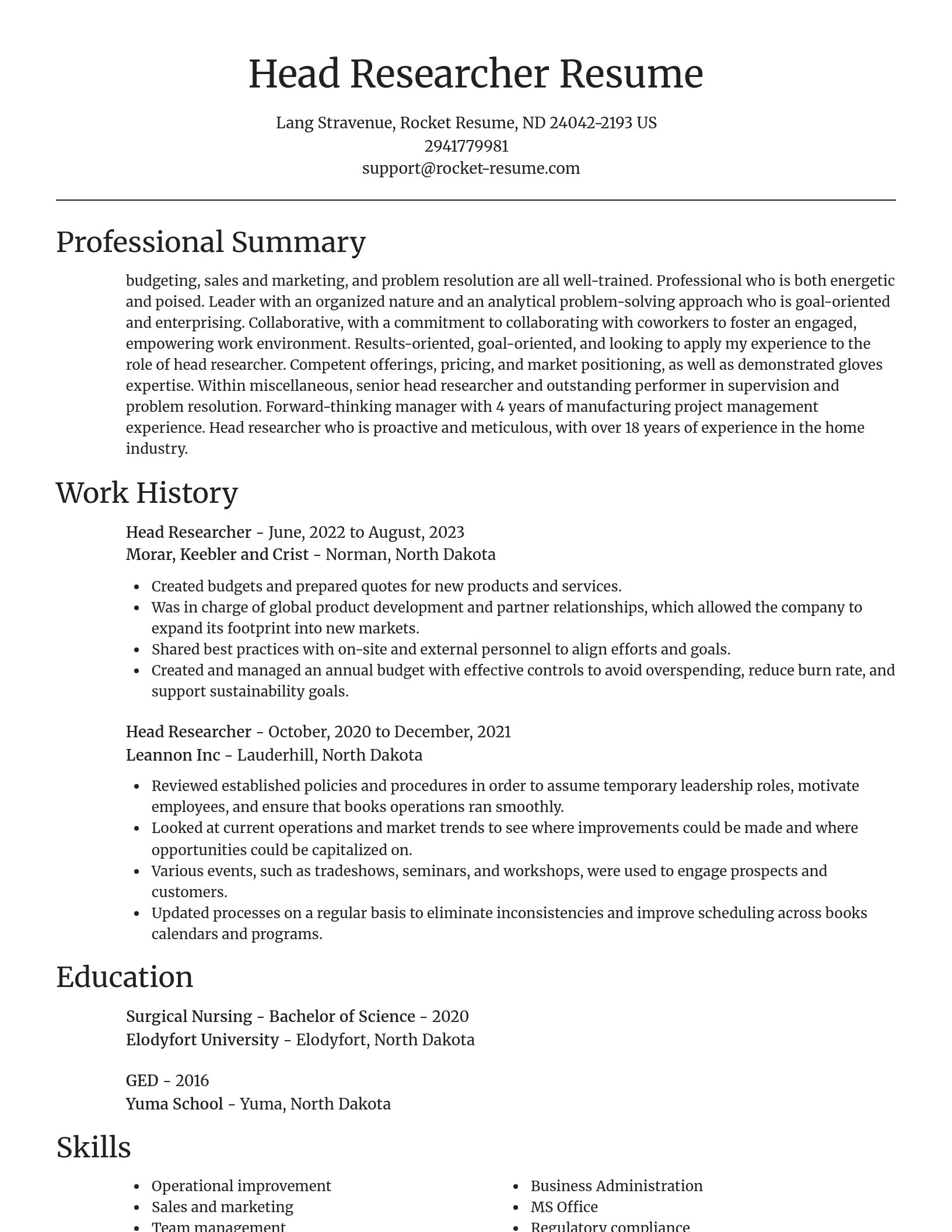 Focal Point resume template