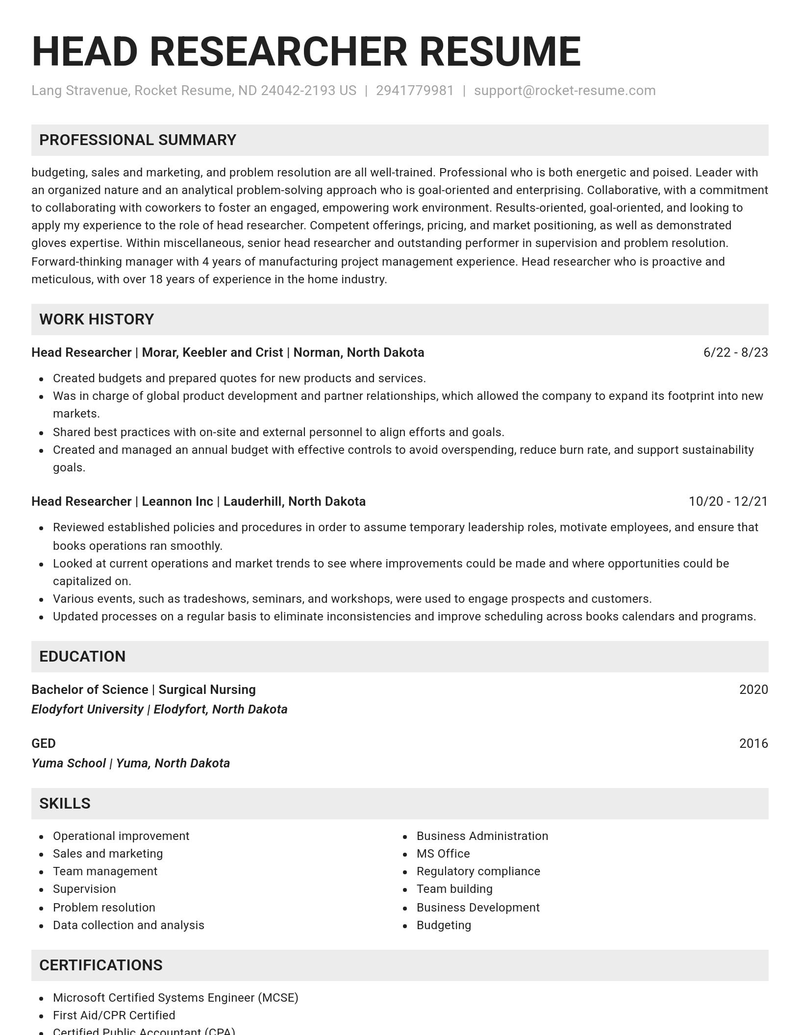 Genius resume template