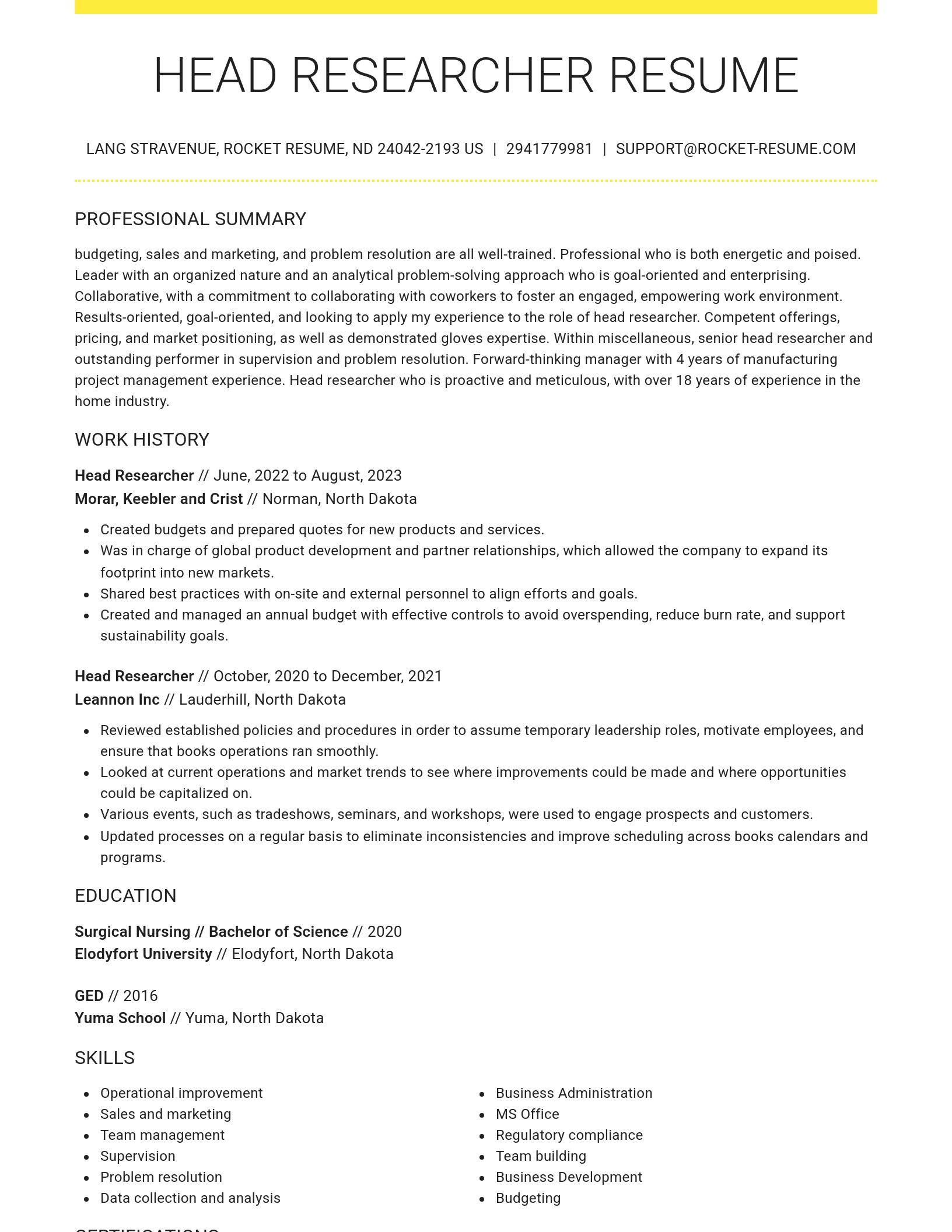 Grand resume template