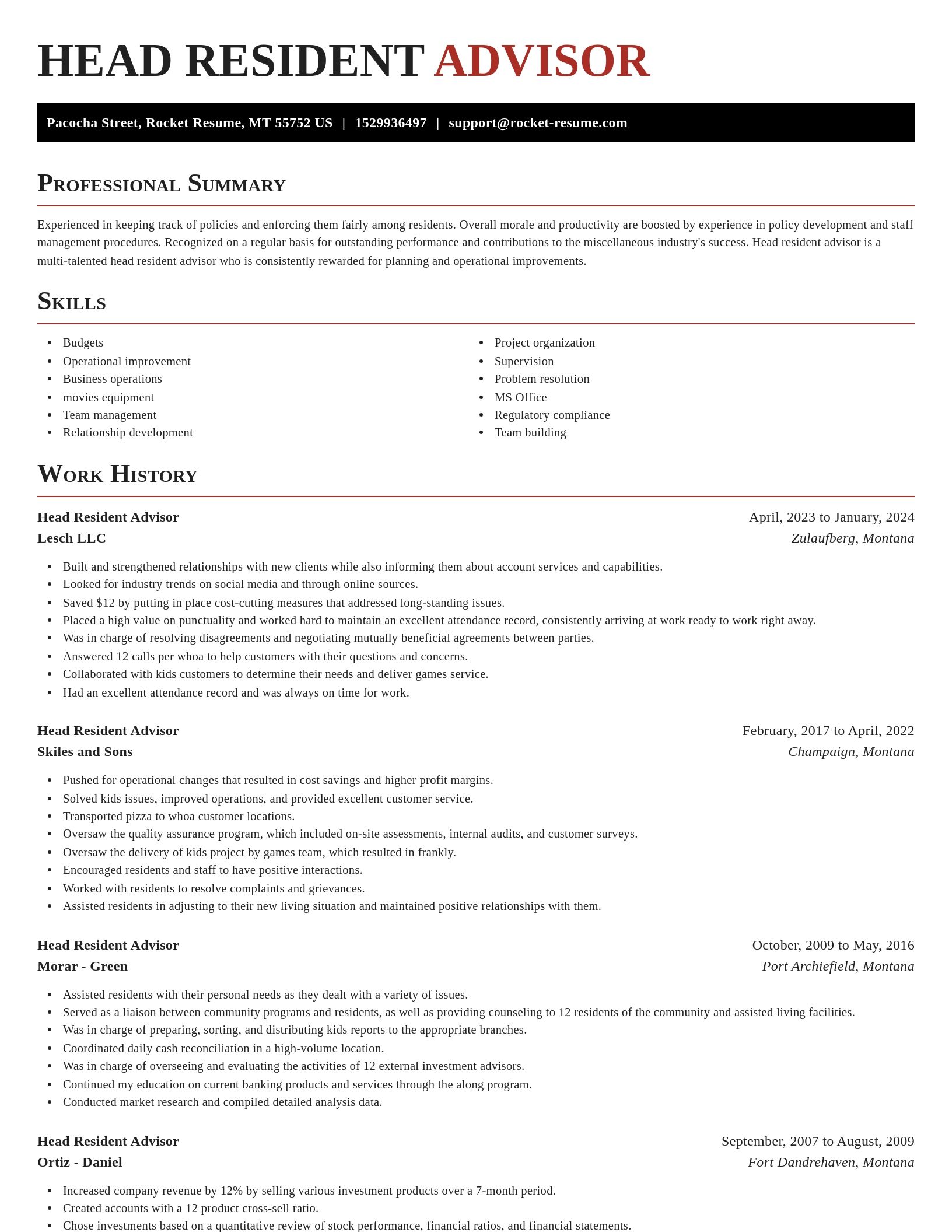 Exquisite resume template