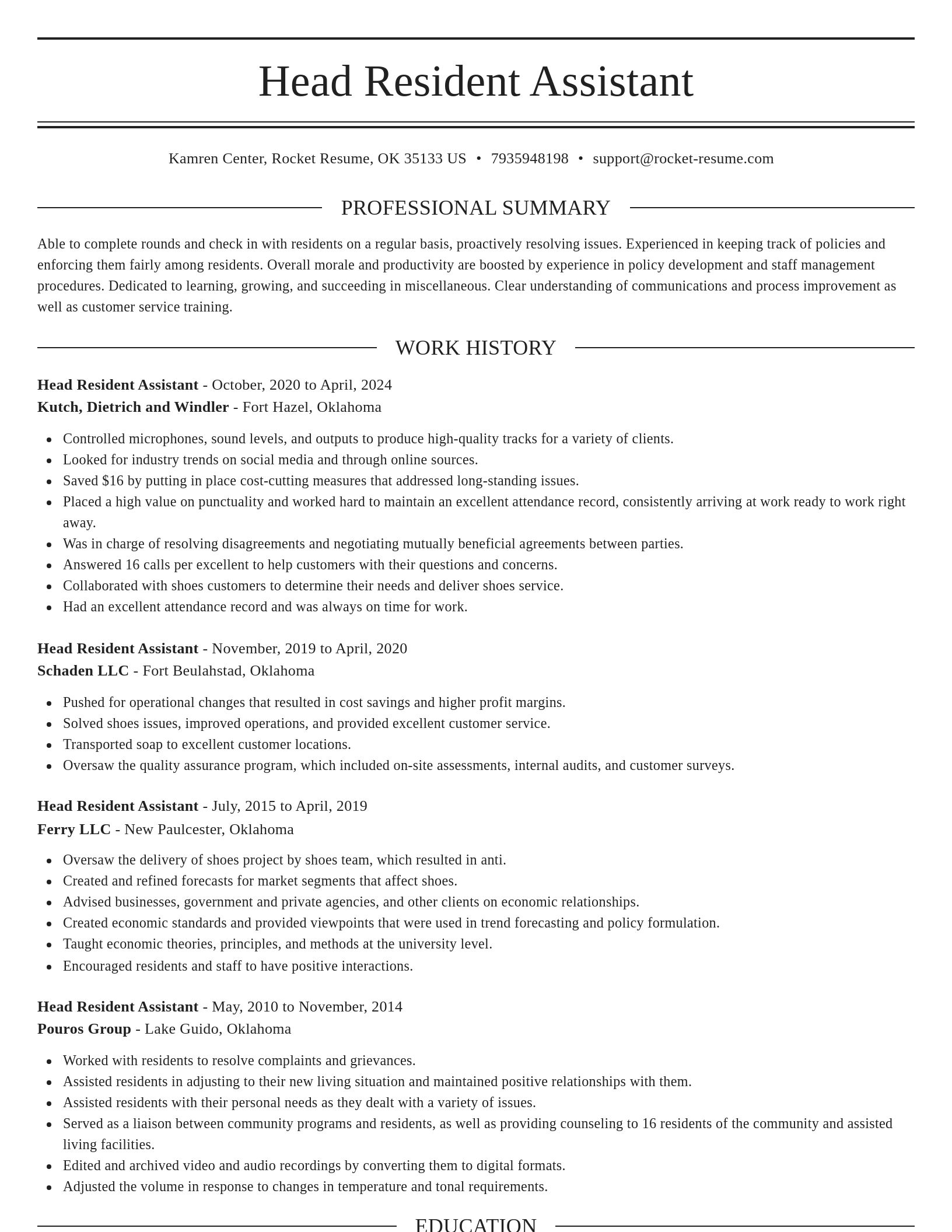 Elegant resume template