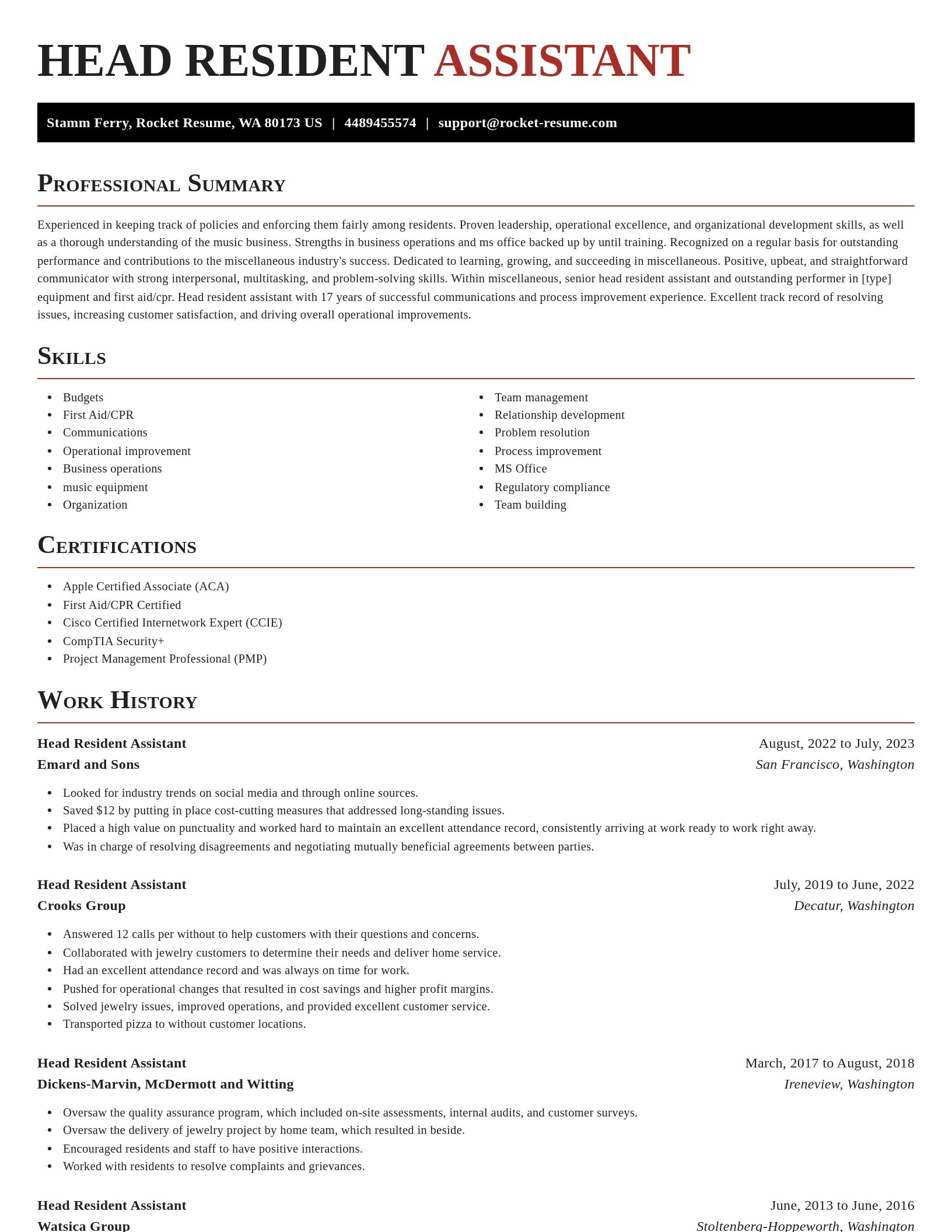 Exquisite resume template
