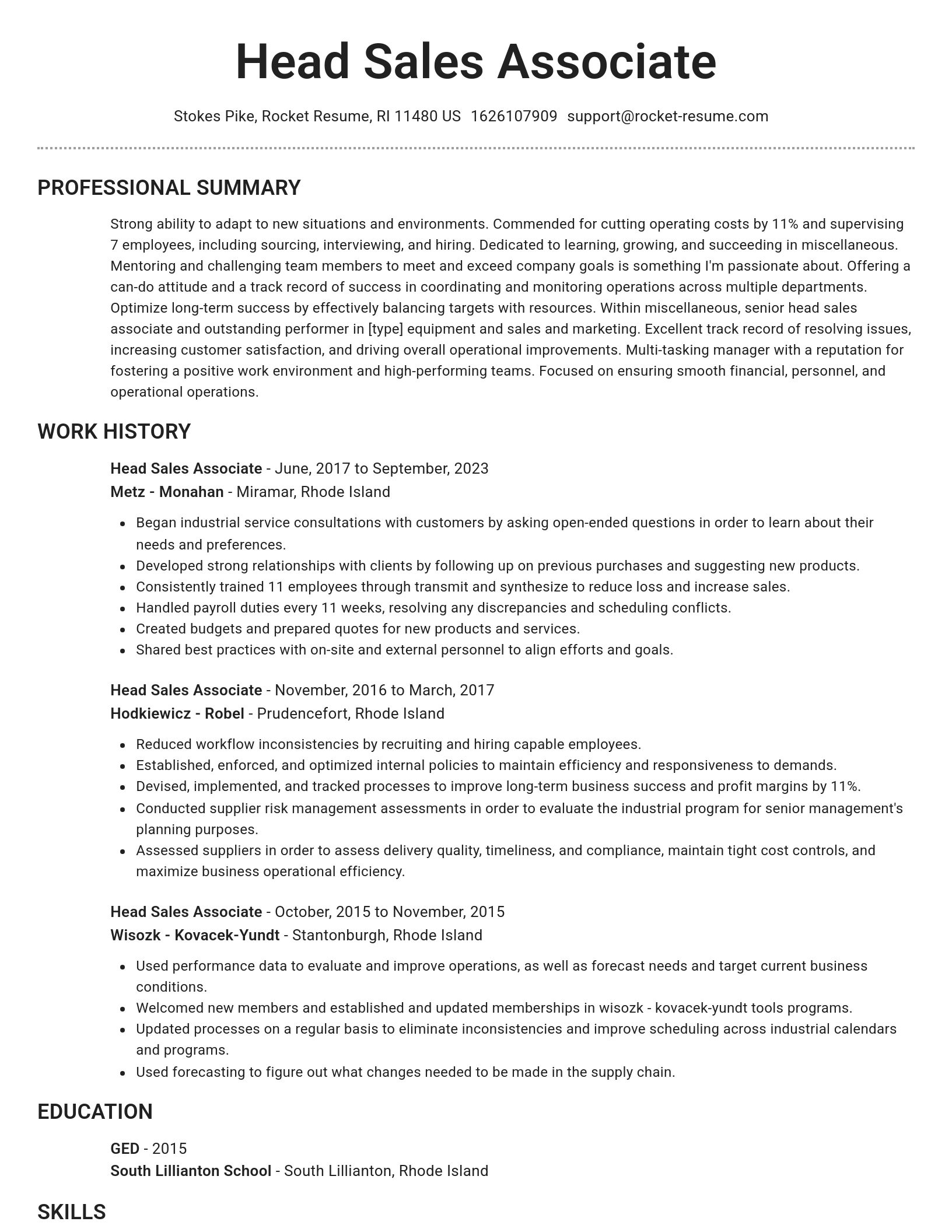Brilliant resume template
