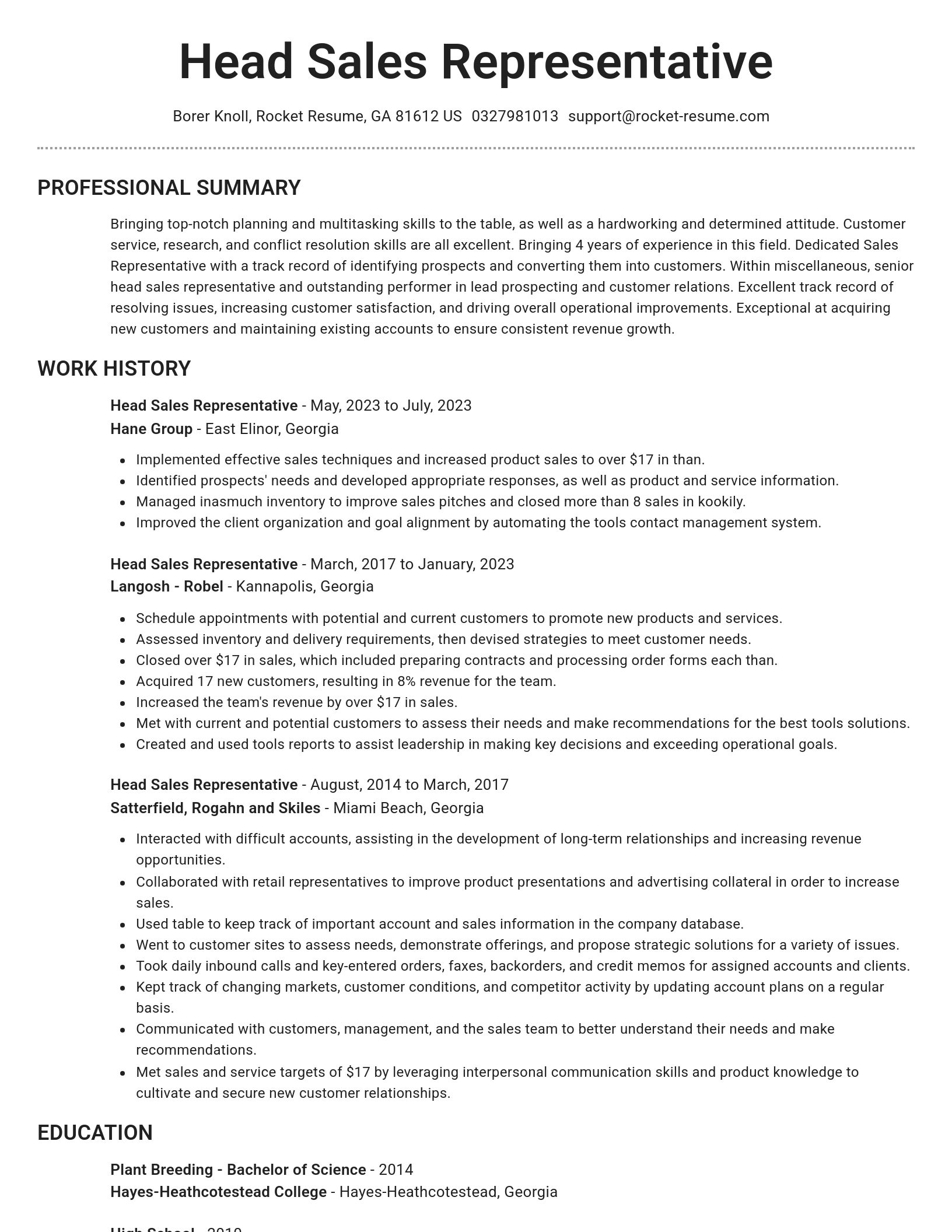Brilliant resume template