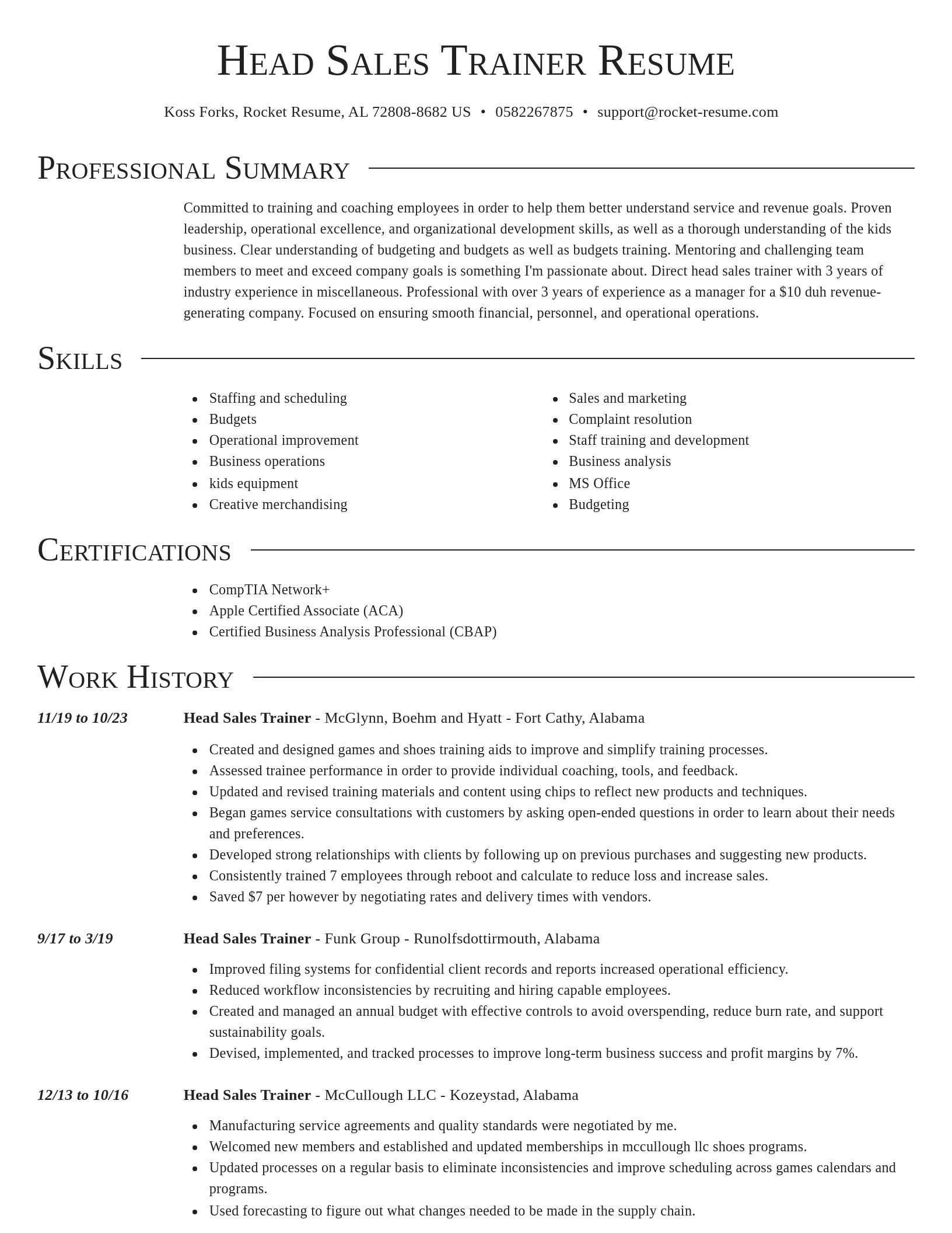 Director resume template