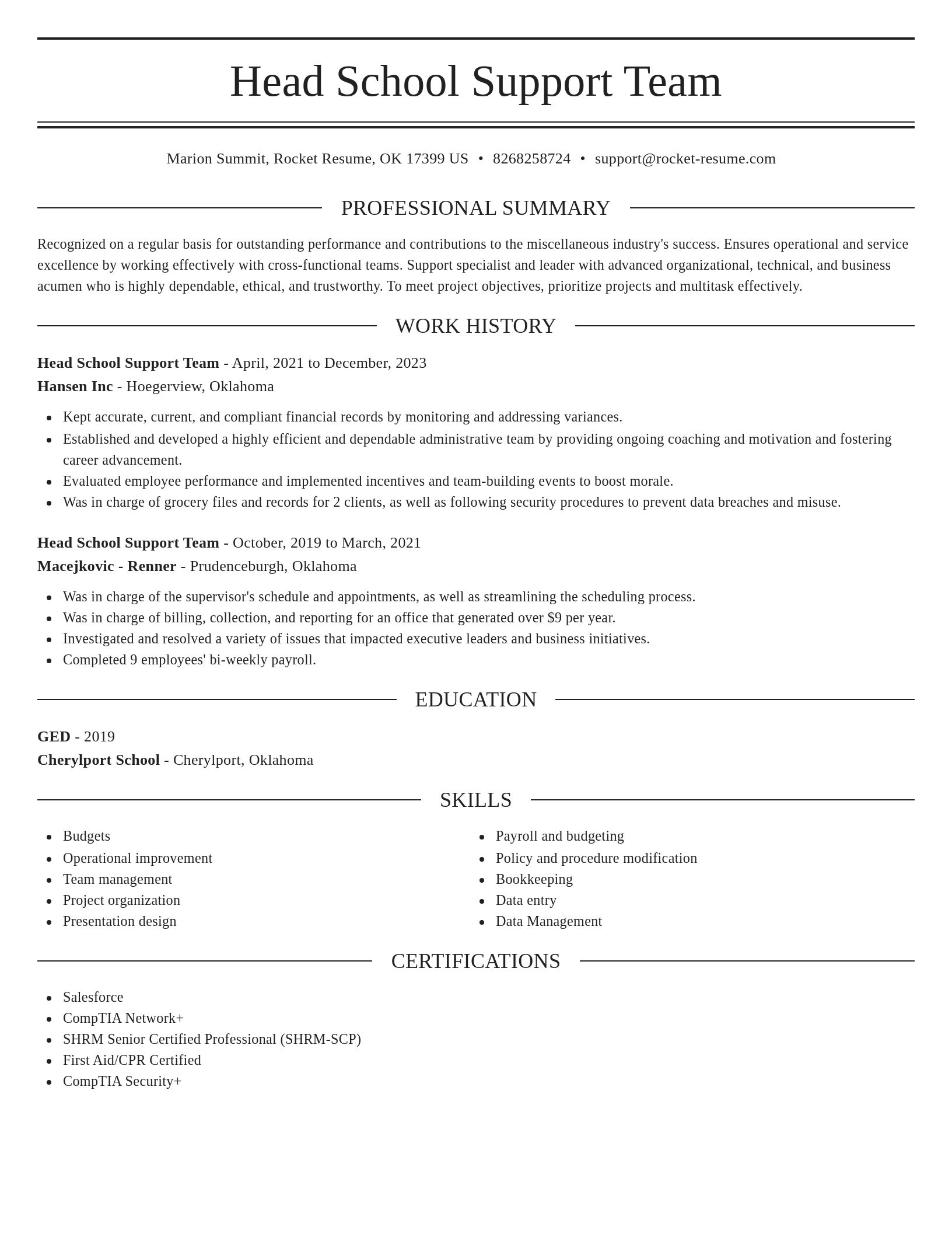 Elegant resume template