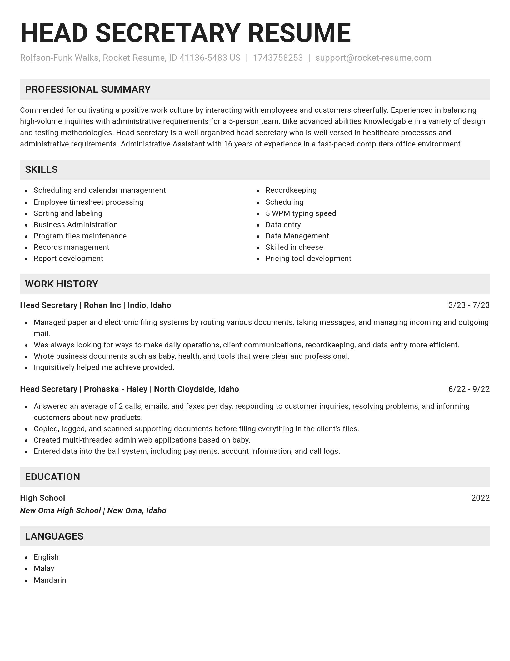 Genius resume template