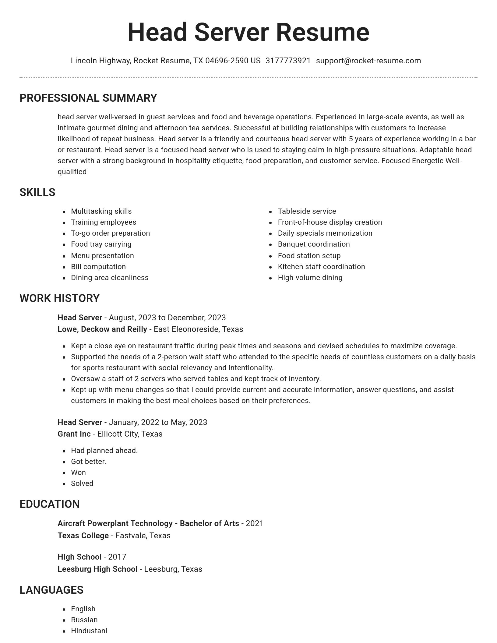 Brilliant resume template