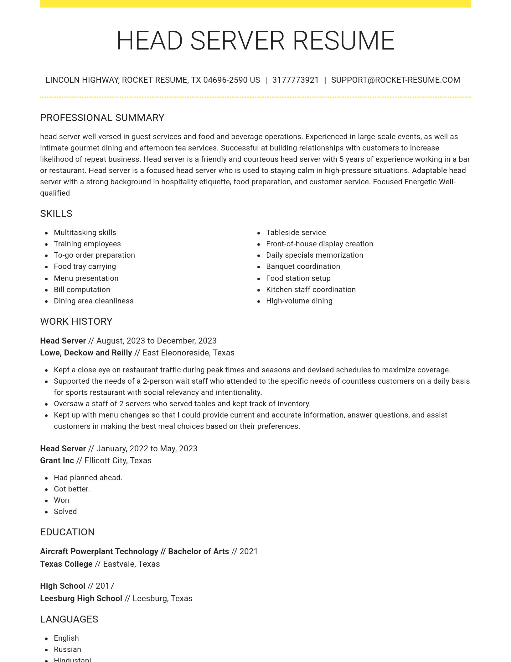 Grand resume template
