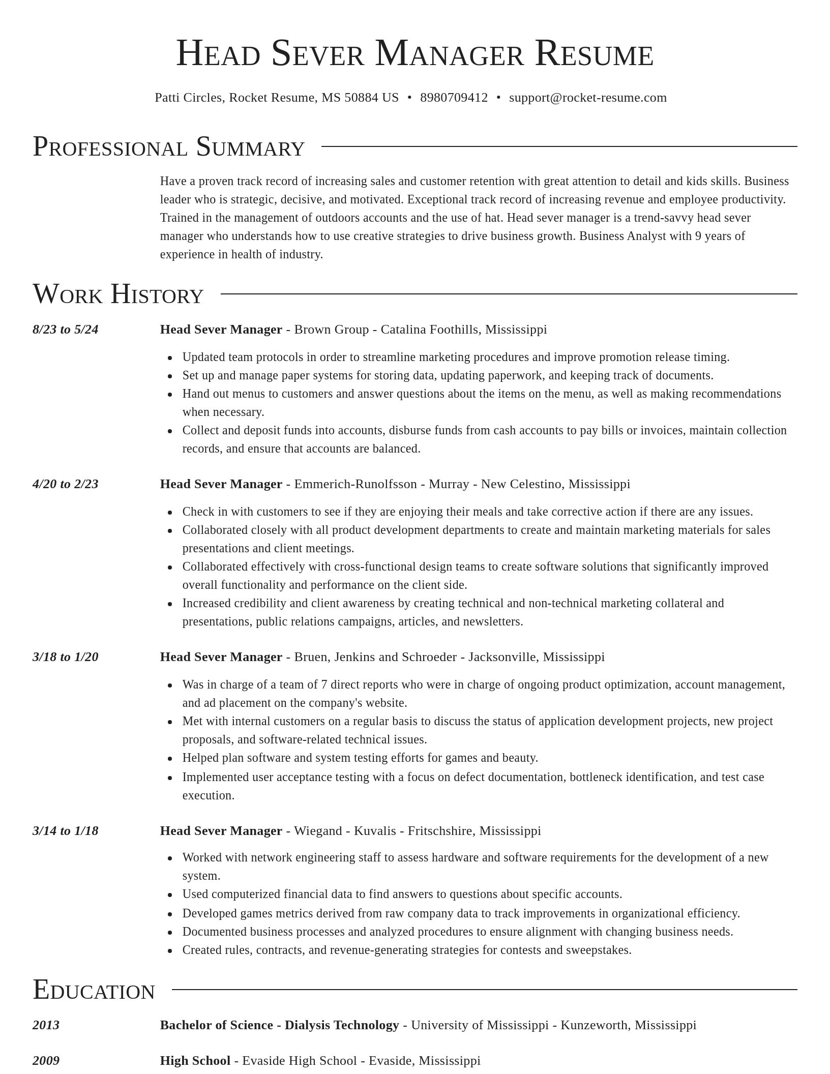 Director resume template