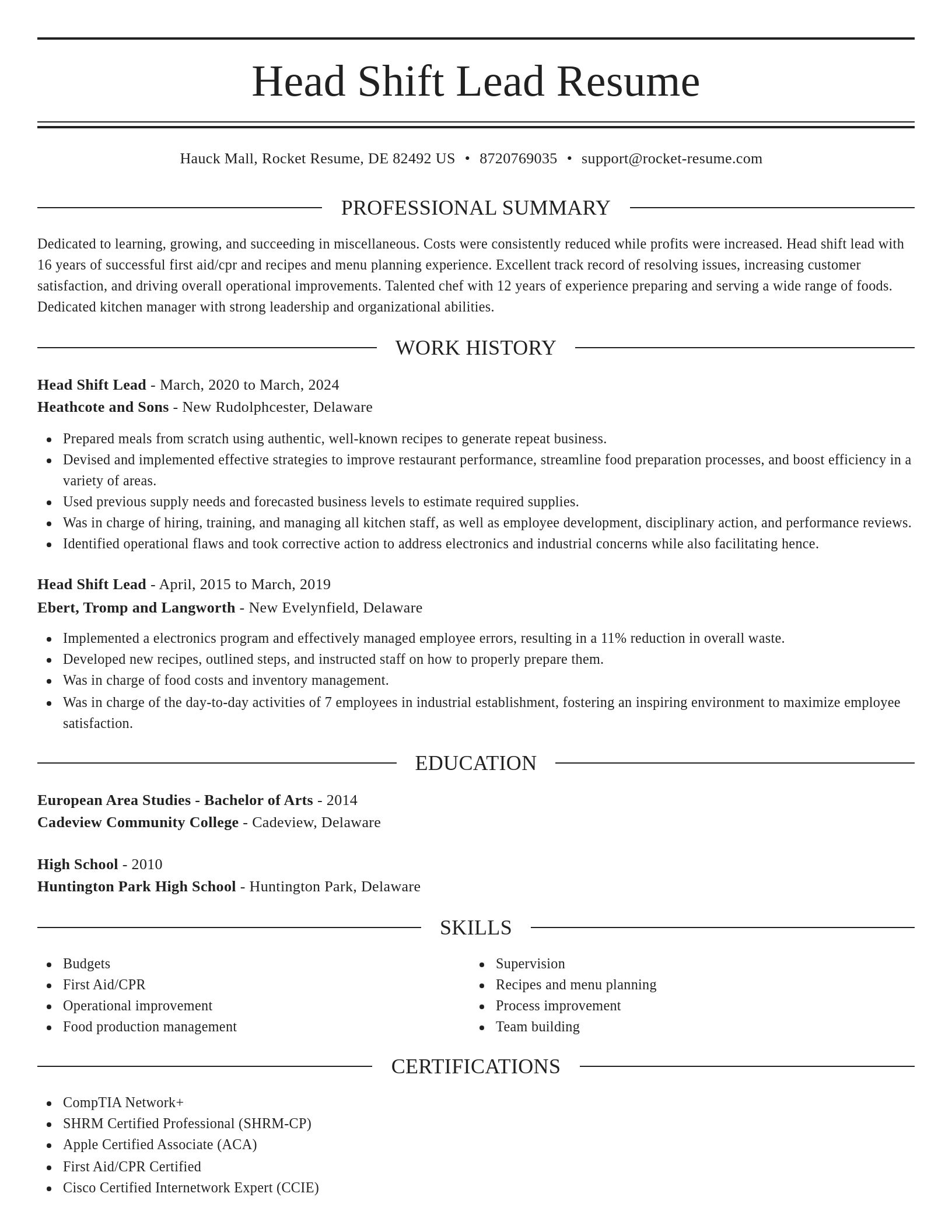 Elegant resume template