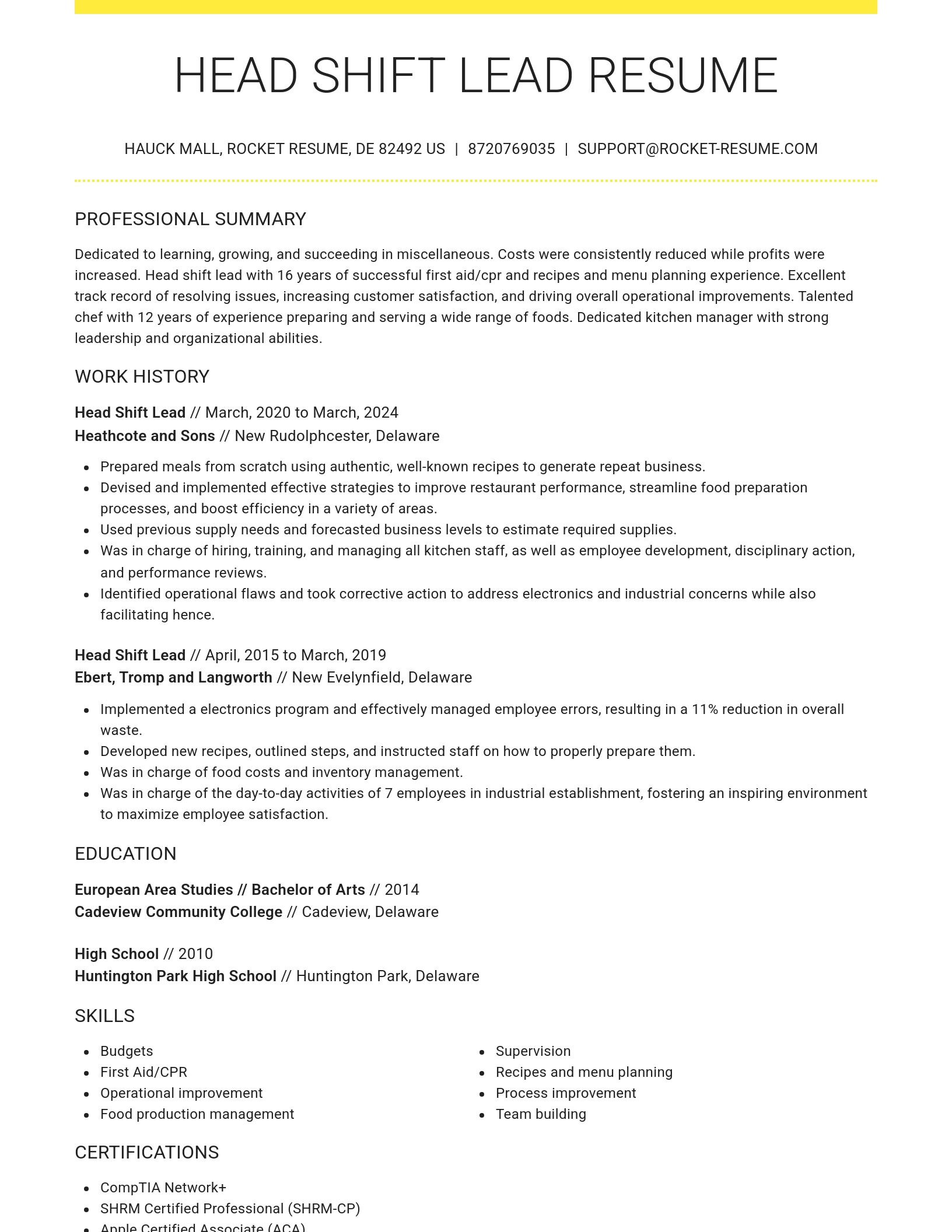 Grand resume template
