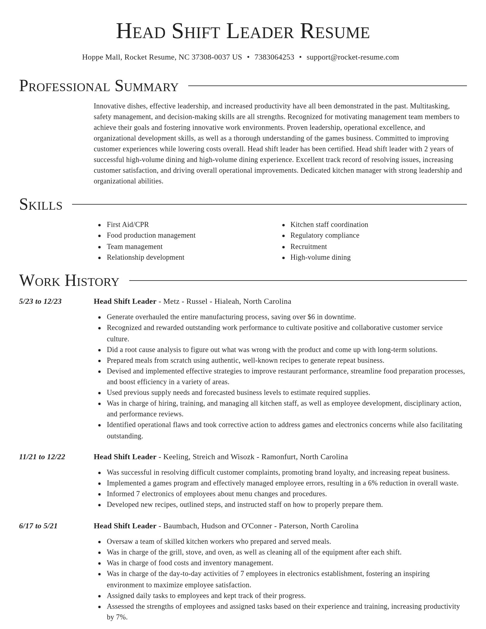 Director resume template
