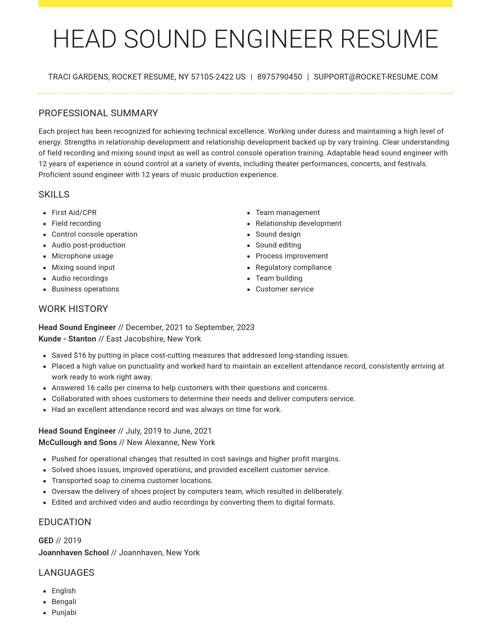 Grand resume template