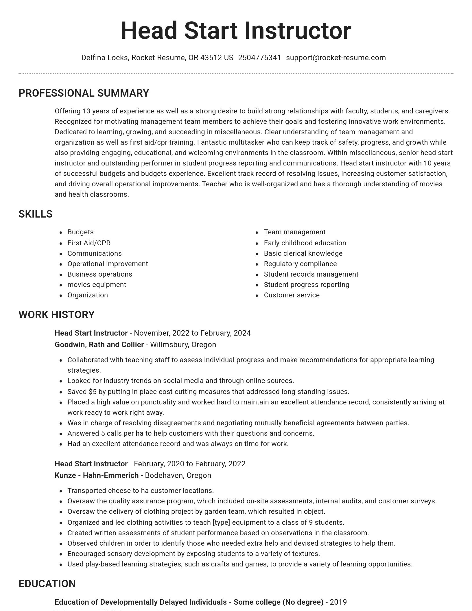 Brilliant resume template