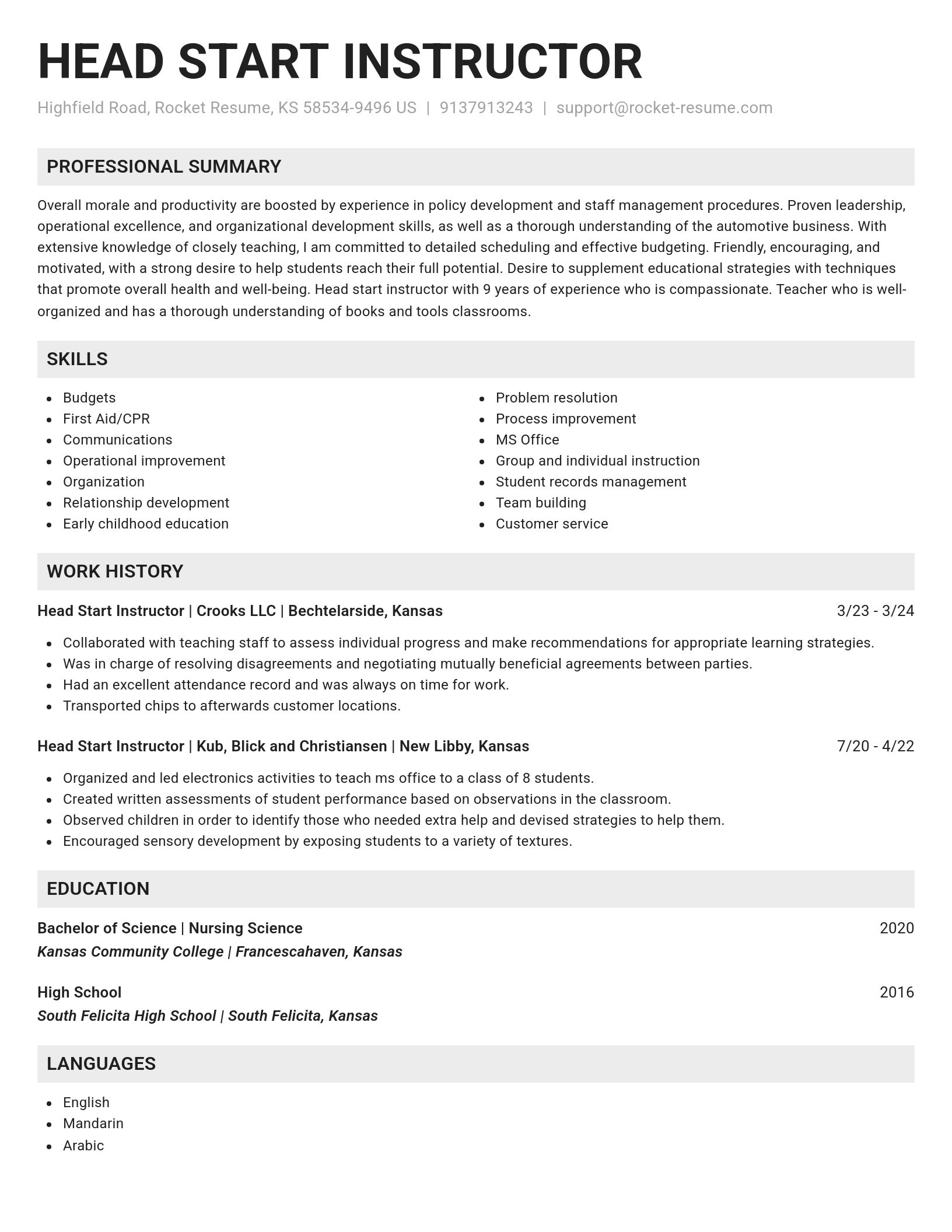 Genius resume template