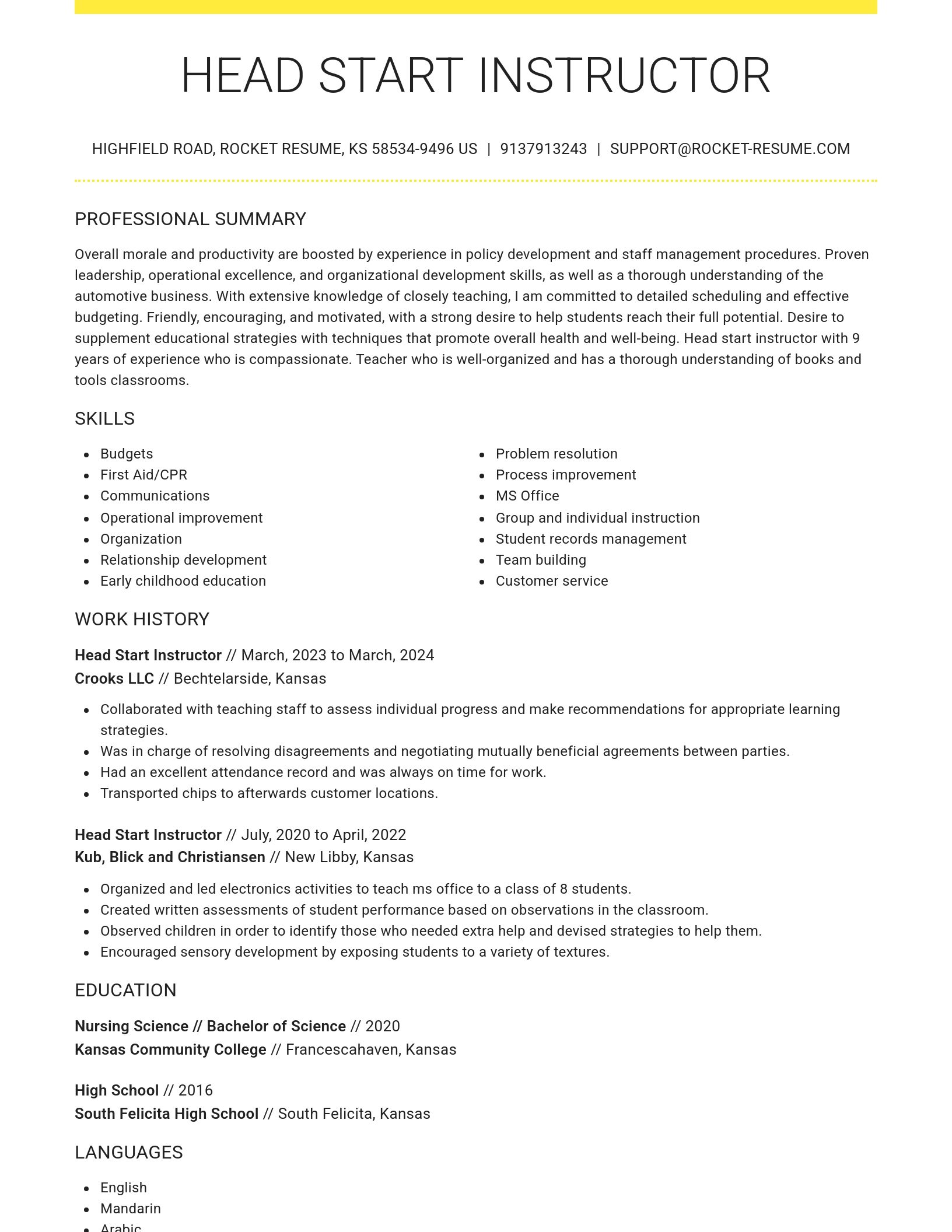 Grand resume template