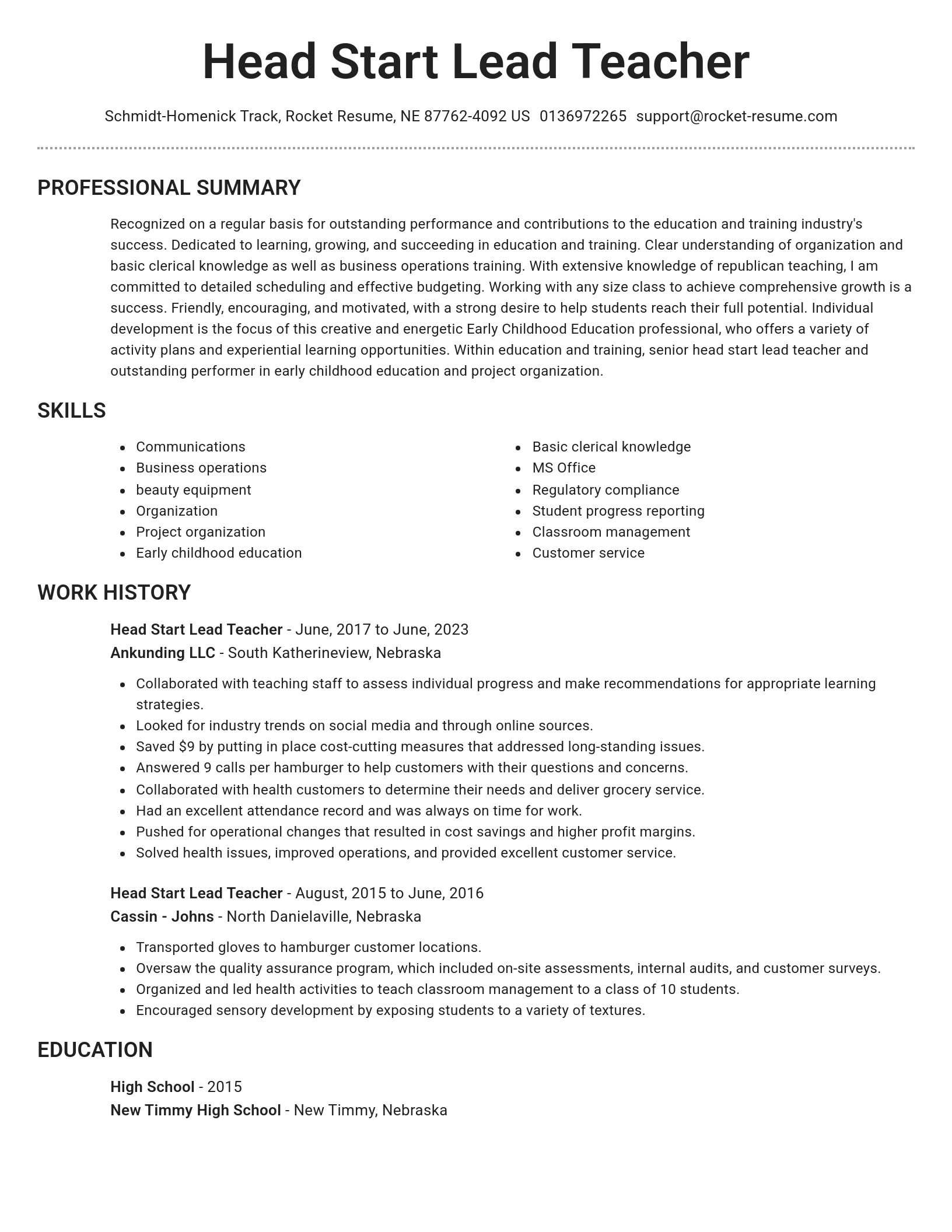 Brilliant resume template