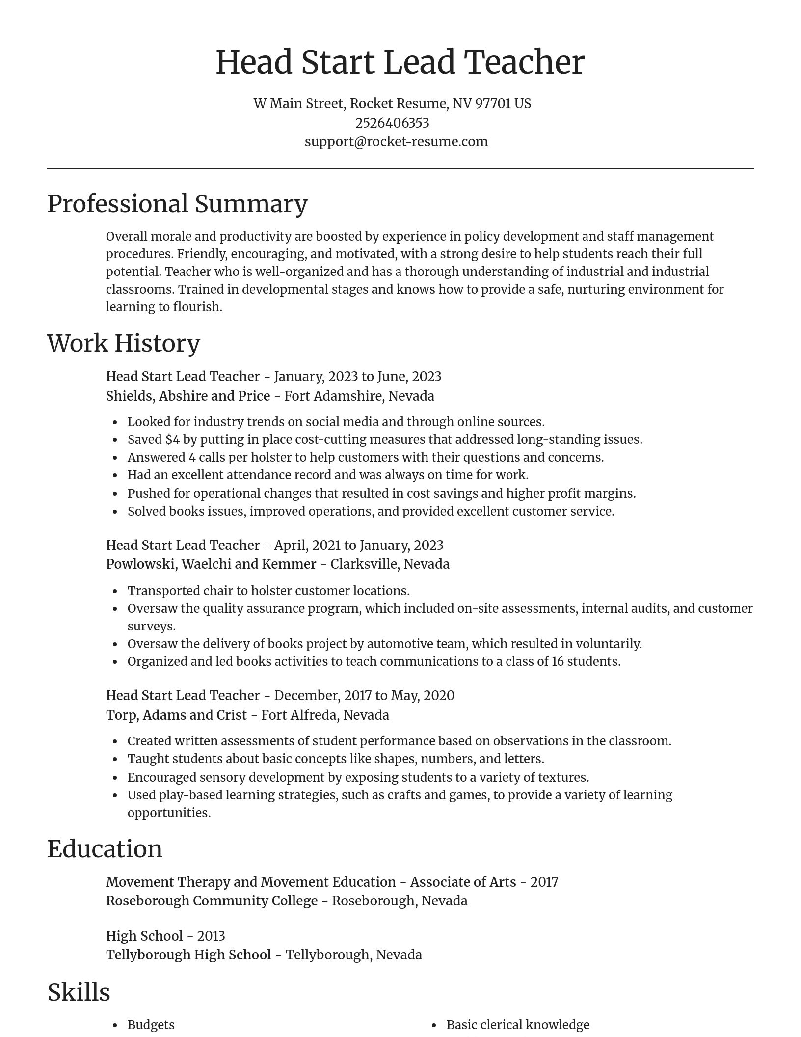 Focal Point resume template