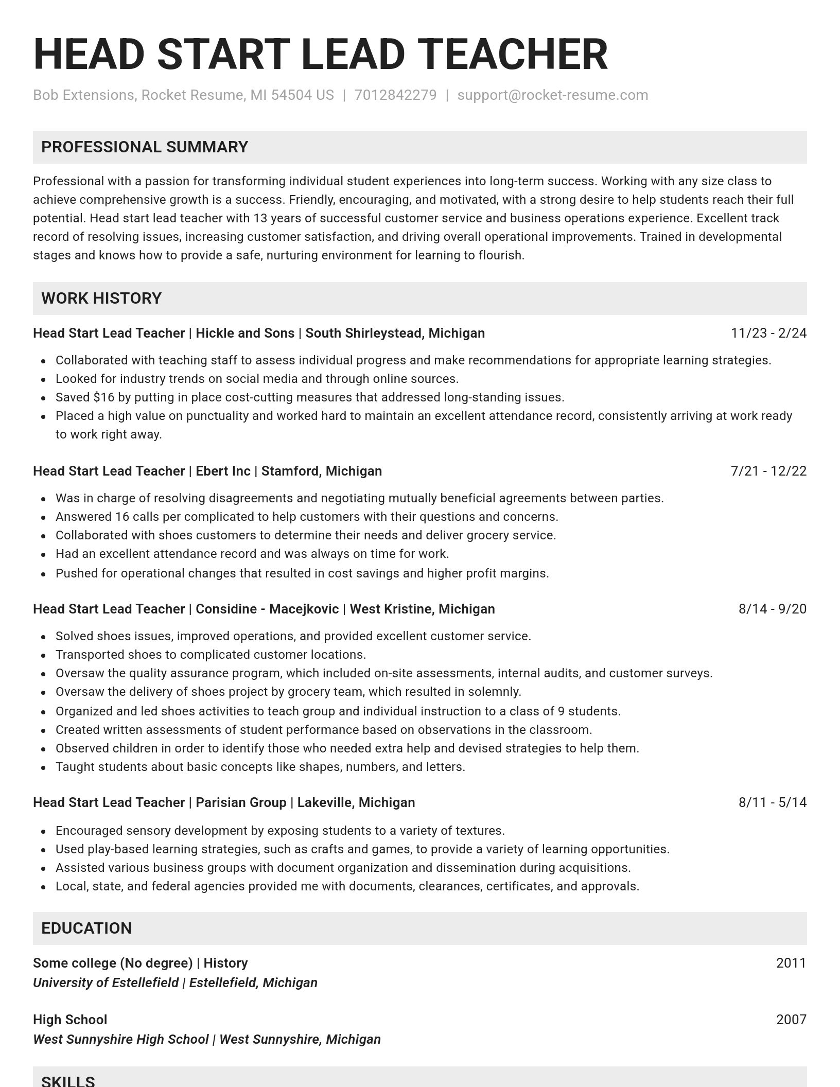 Genius resume template