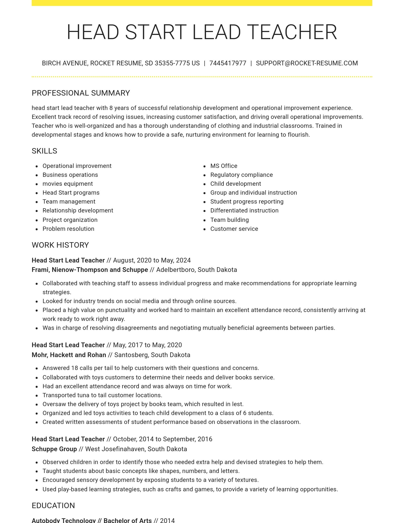 Grand resume template