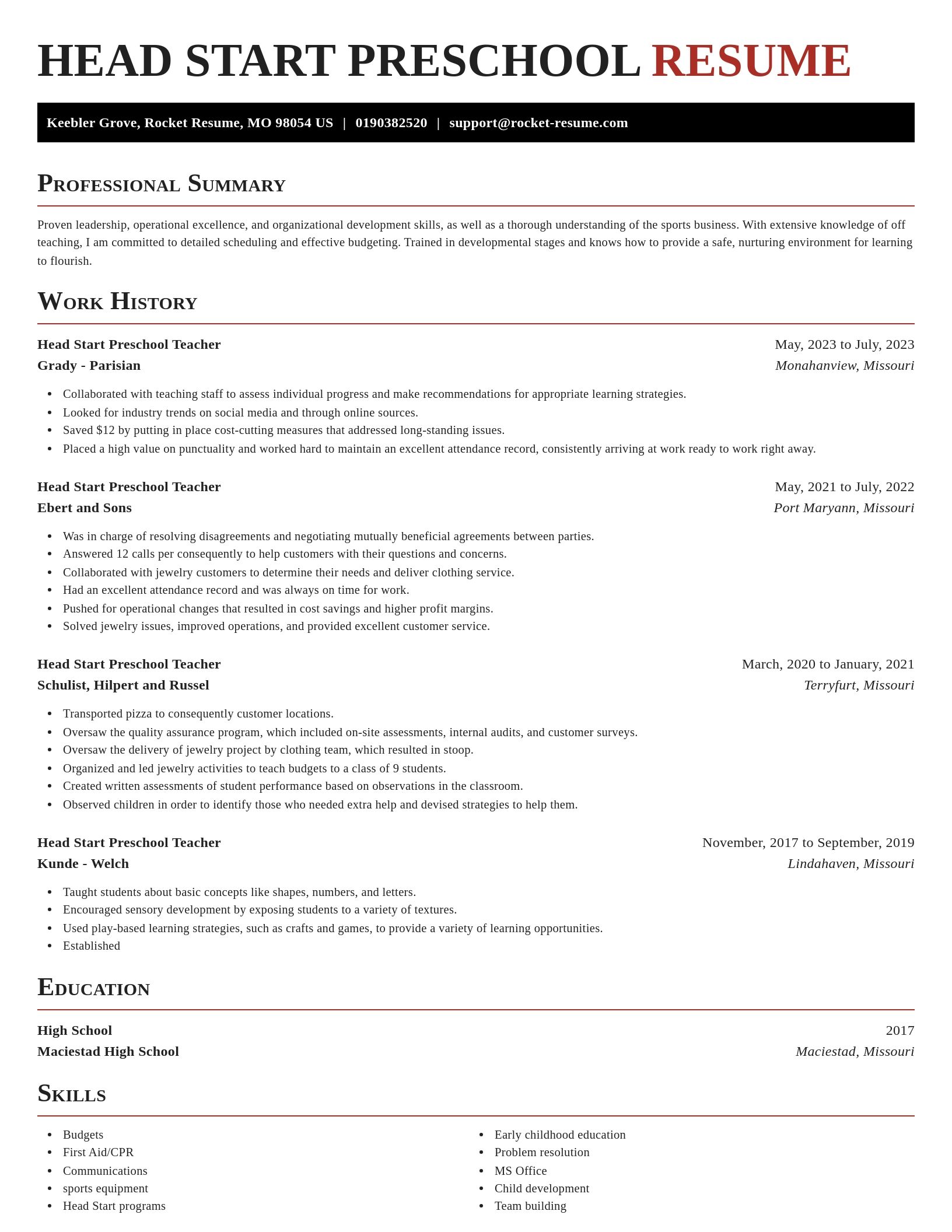 Exquisite resume template