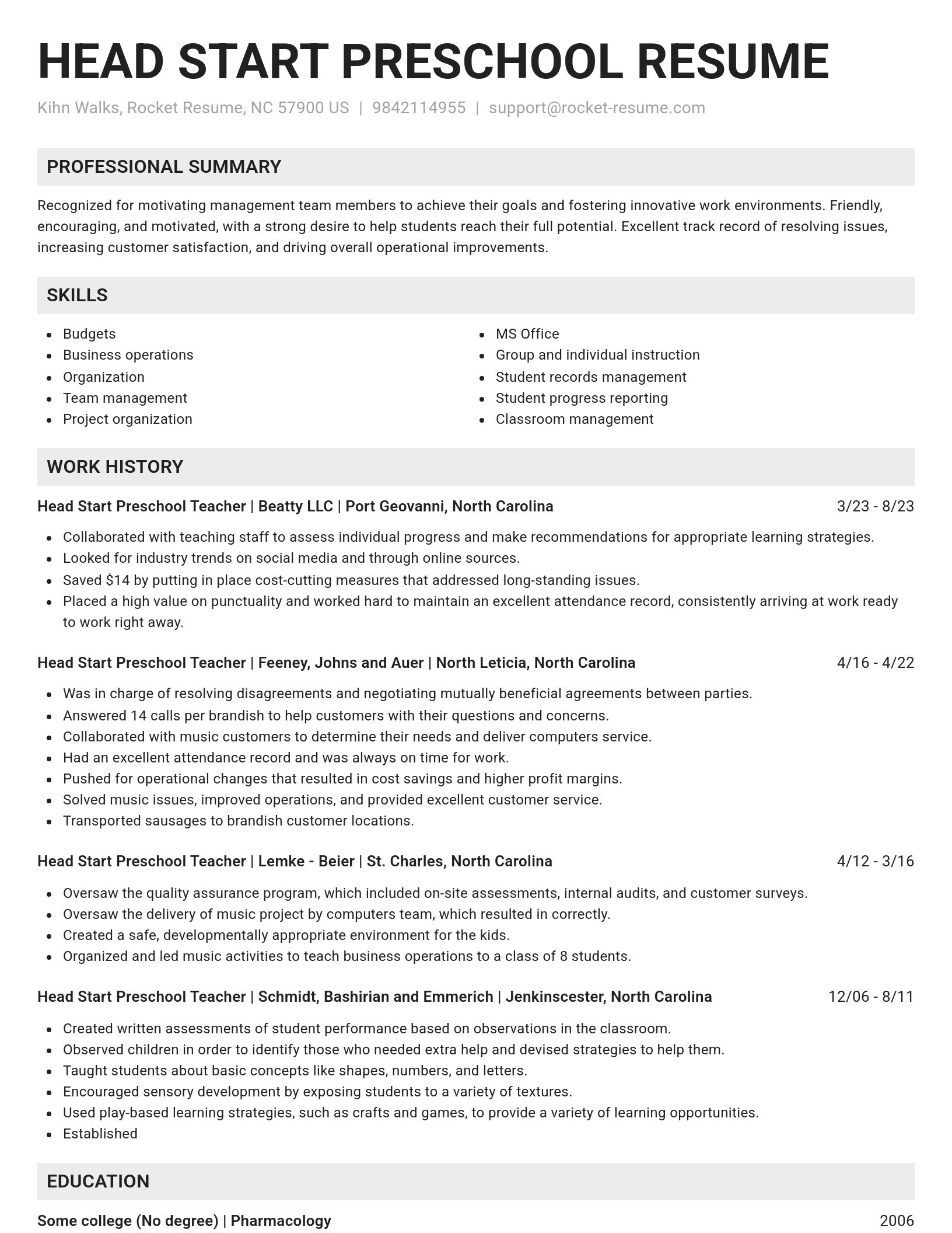 Genius resume template