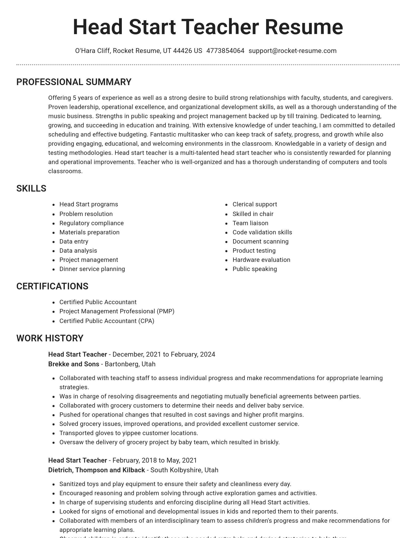 Brilliant resume template