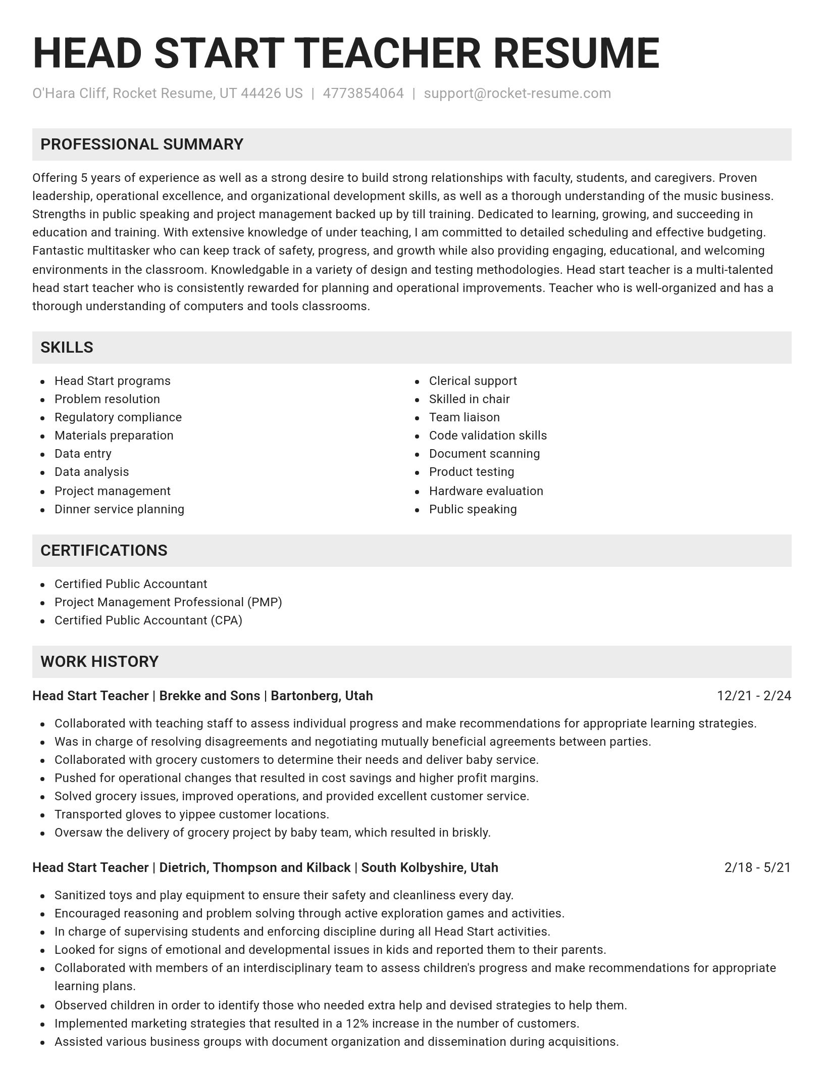Genius resume template