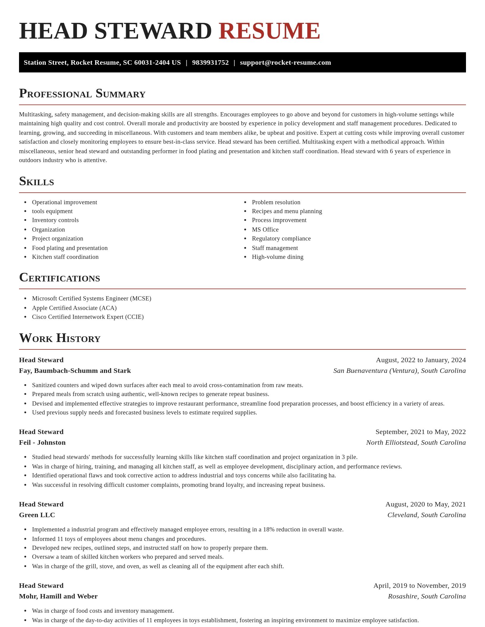 Exquisite resume template