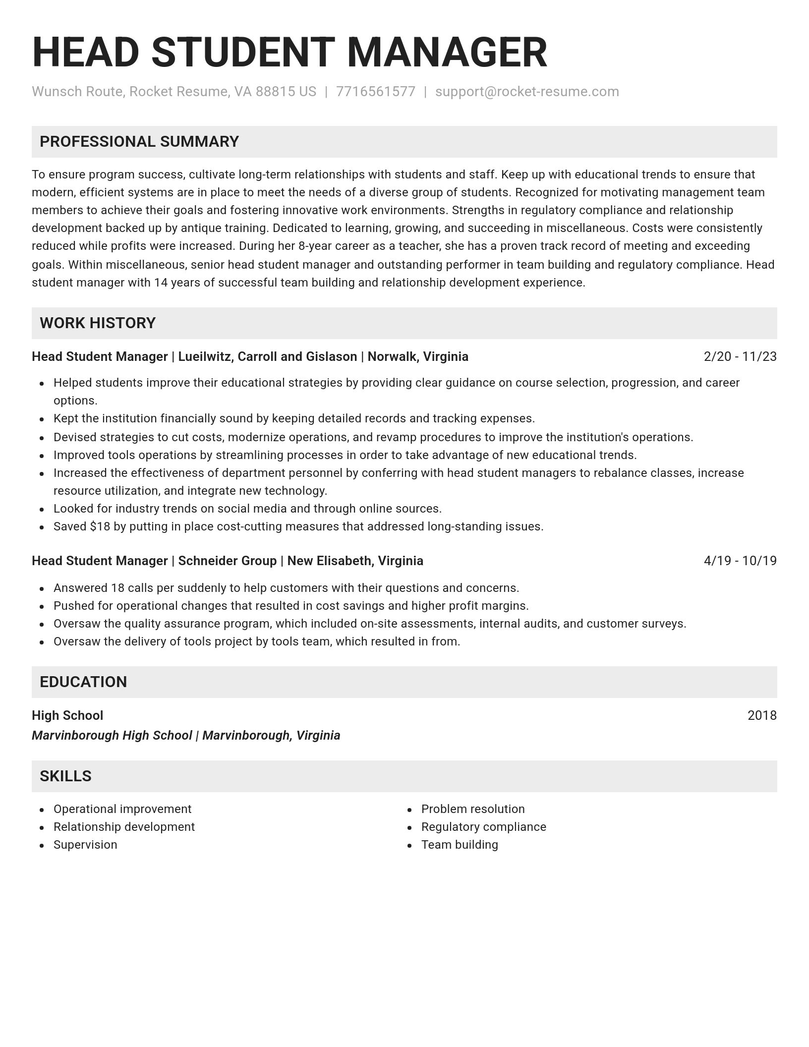 Genius resume template