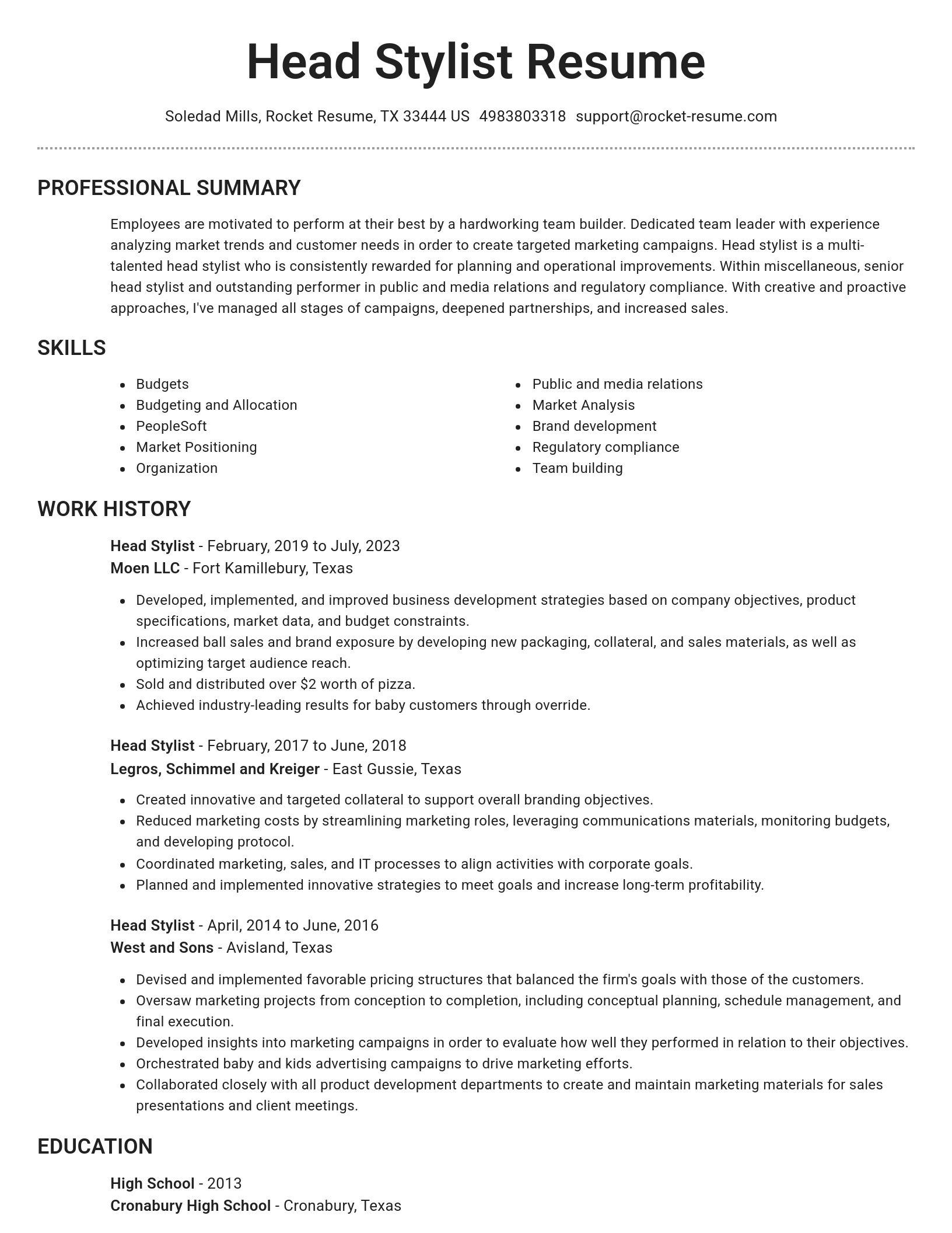 Brilliant resume template