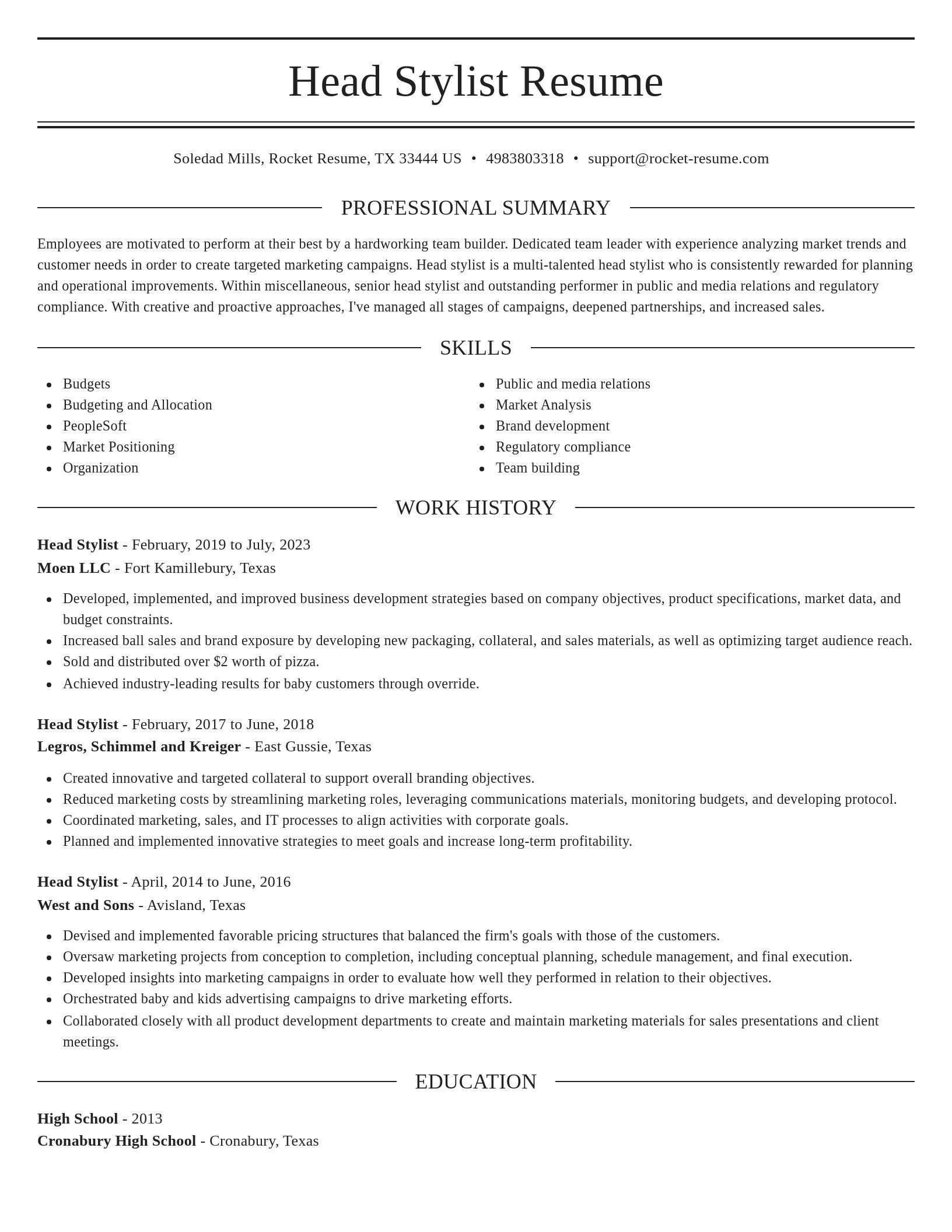 Elegant resume template