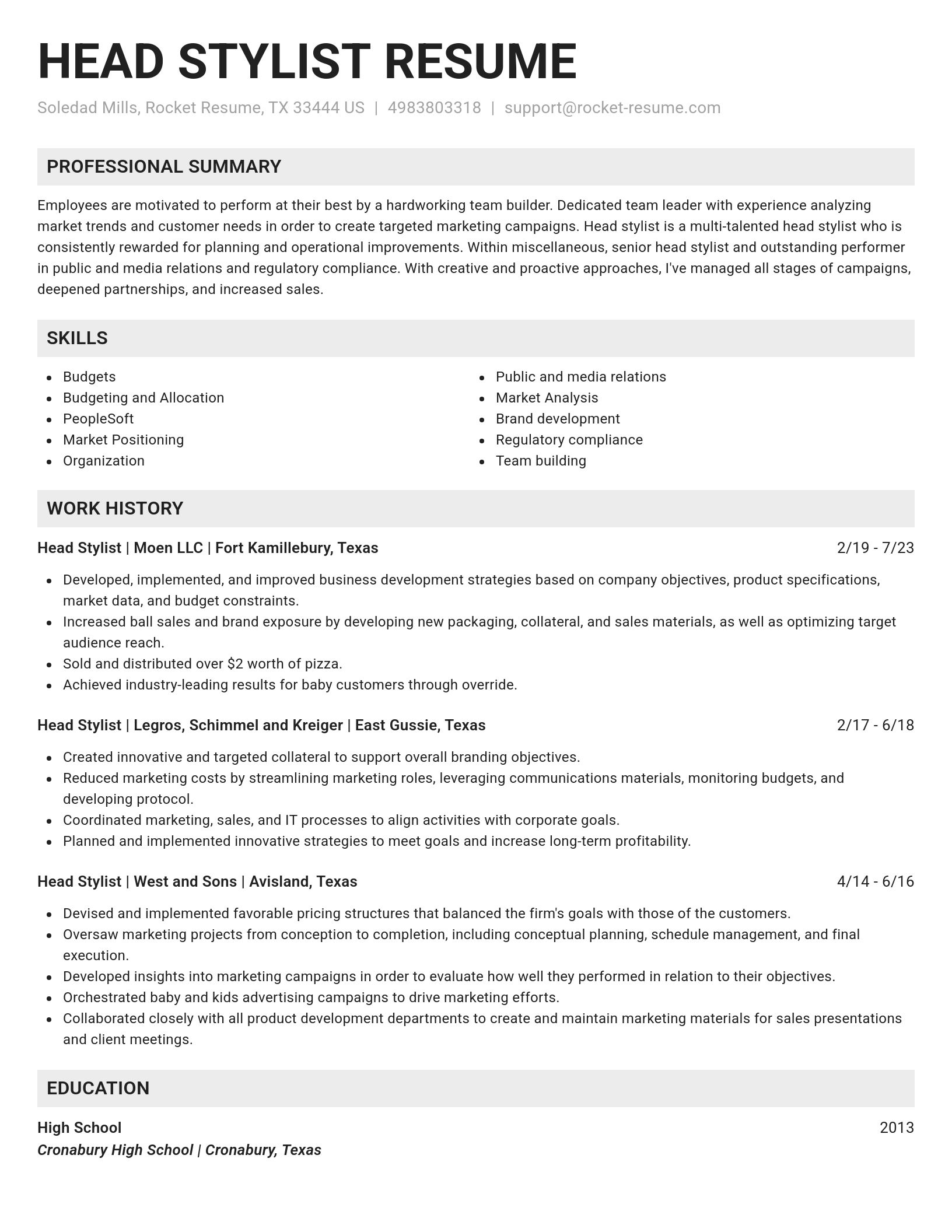 Genius resume template