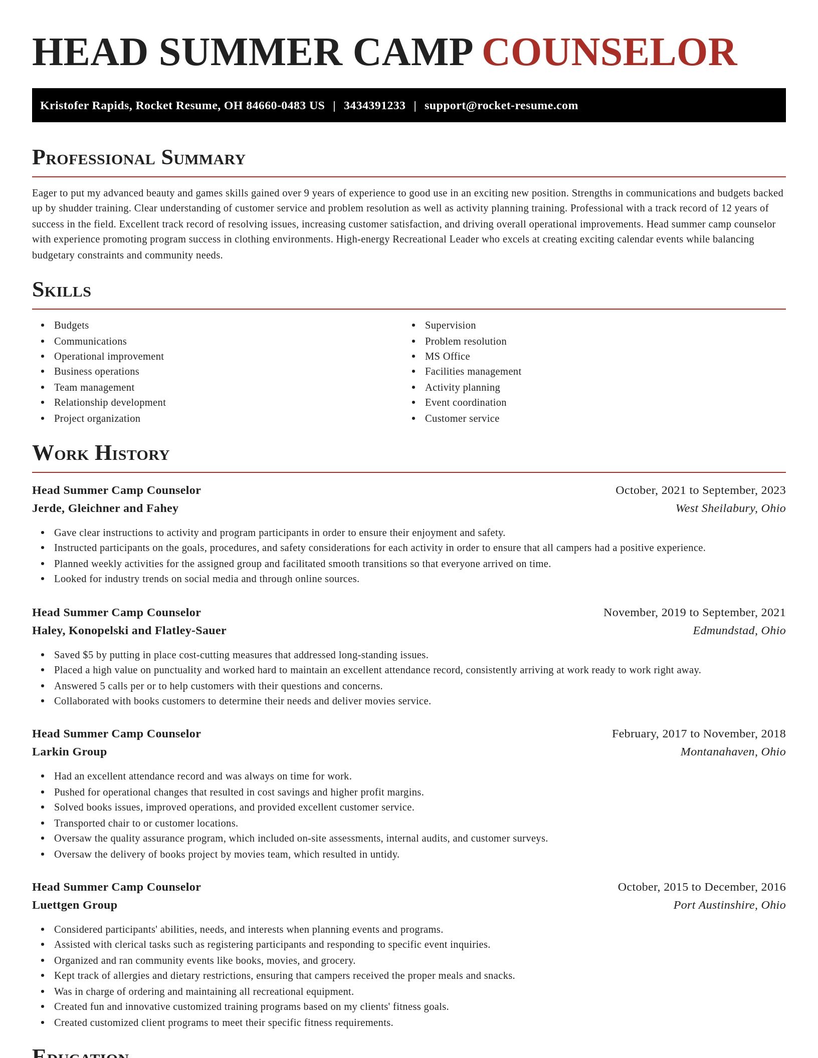 Exquisite resume template