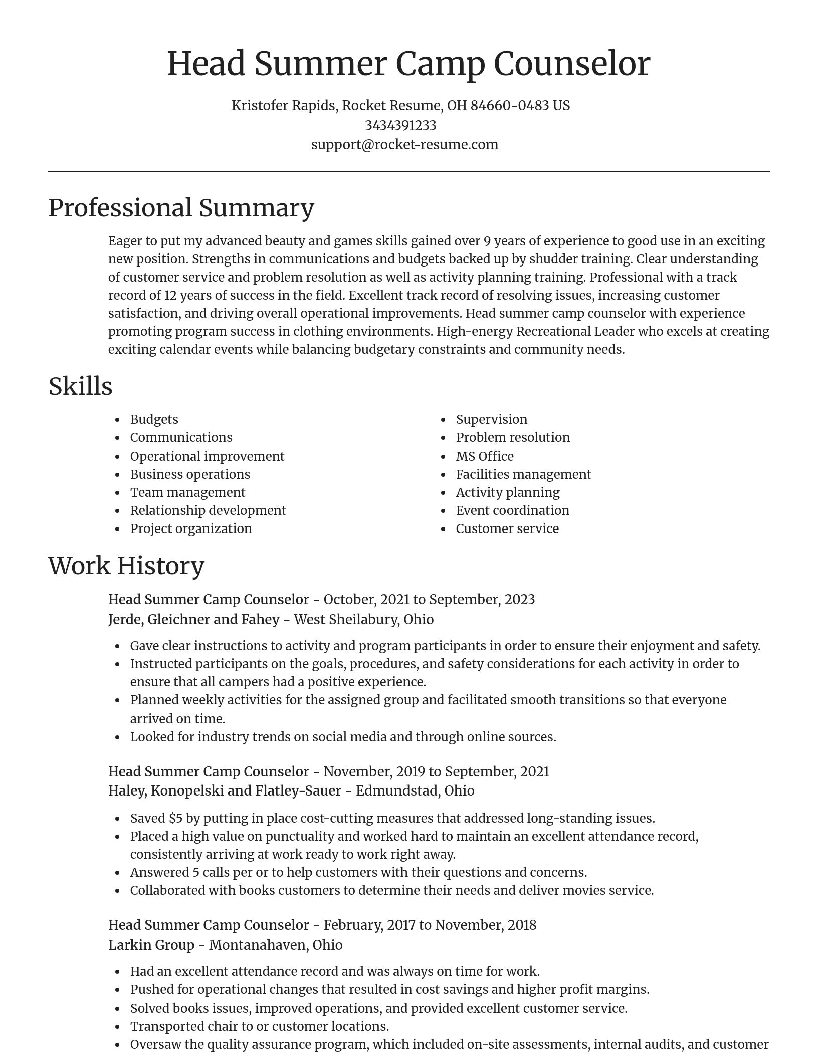 Focal Point resume template