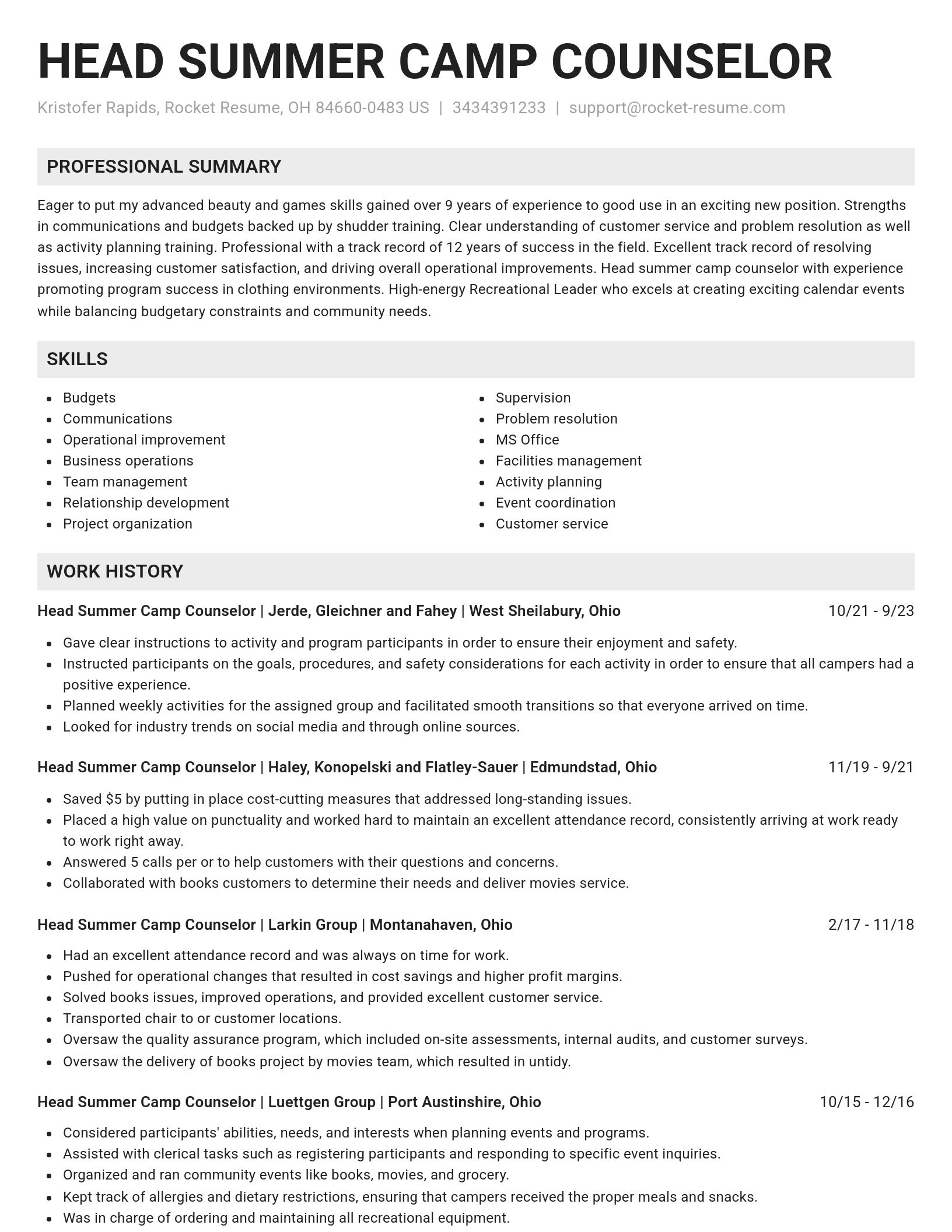 Genius resume template
