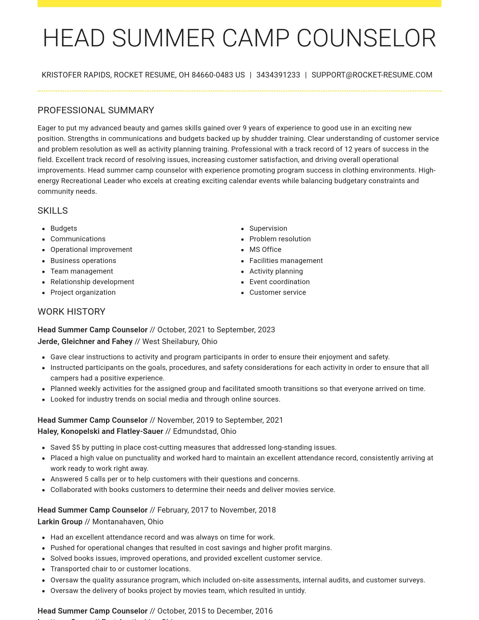 Grand resume template