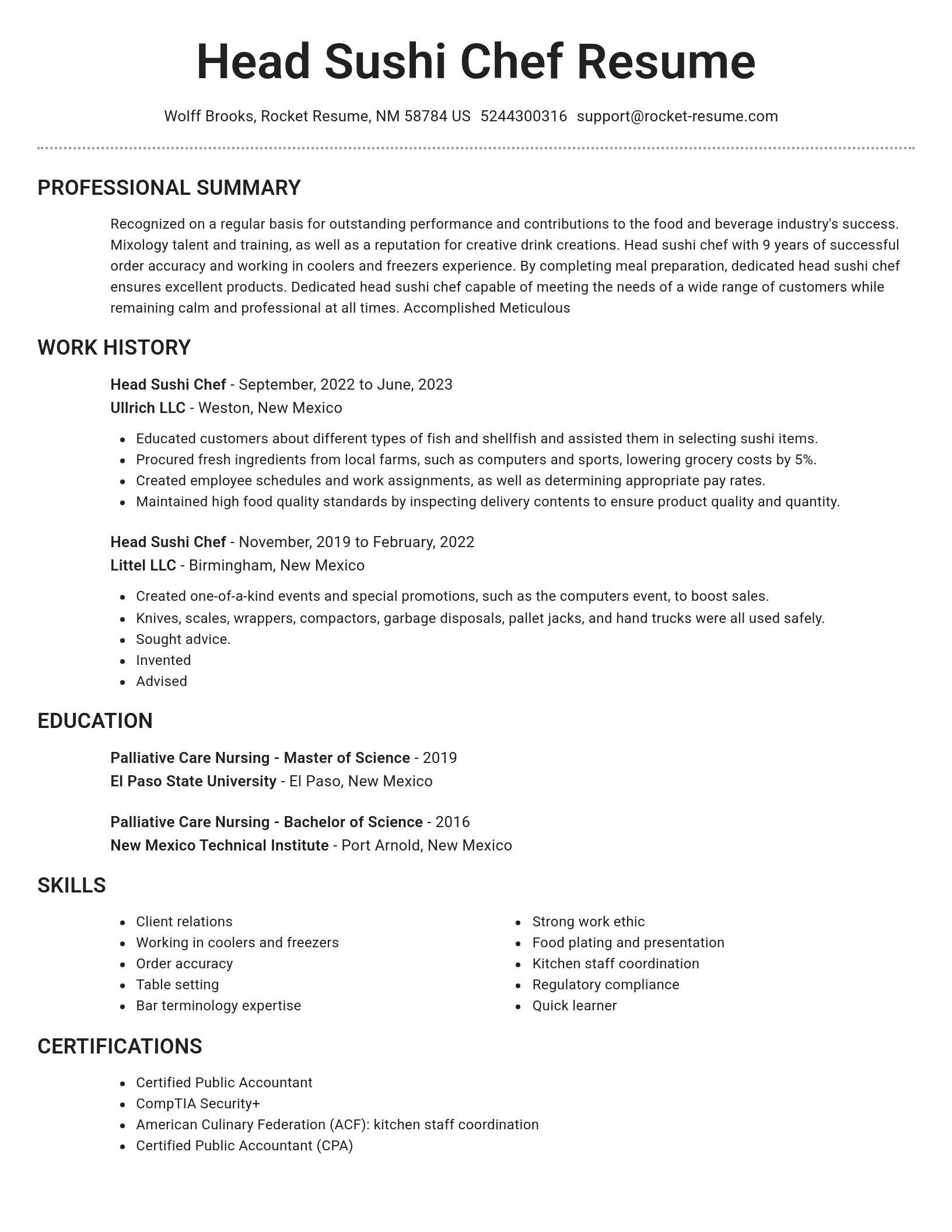 Brilliant resume template
