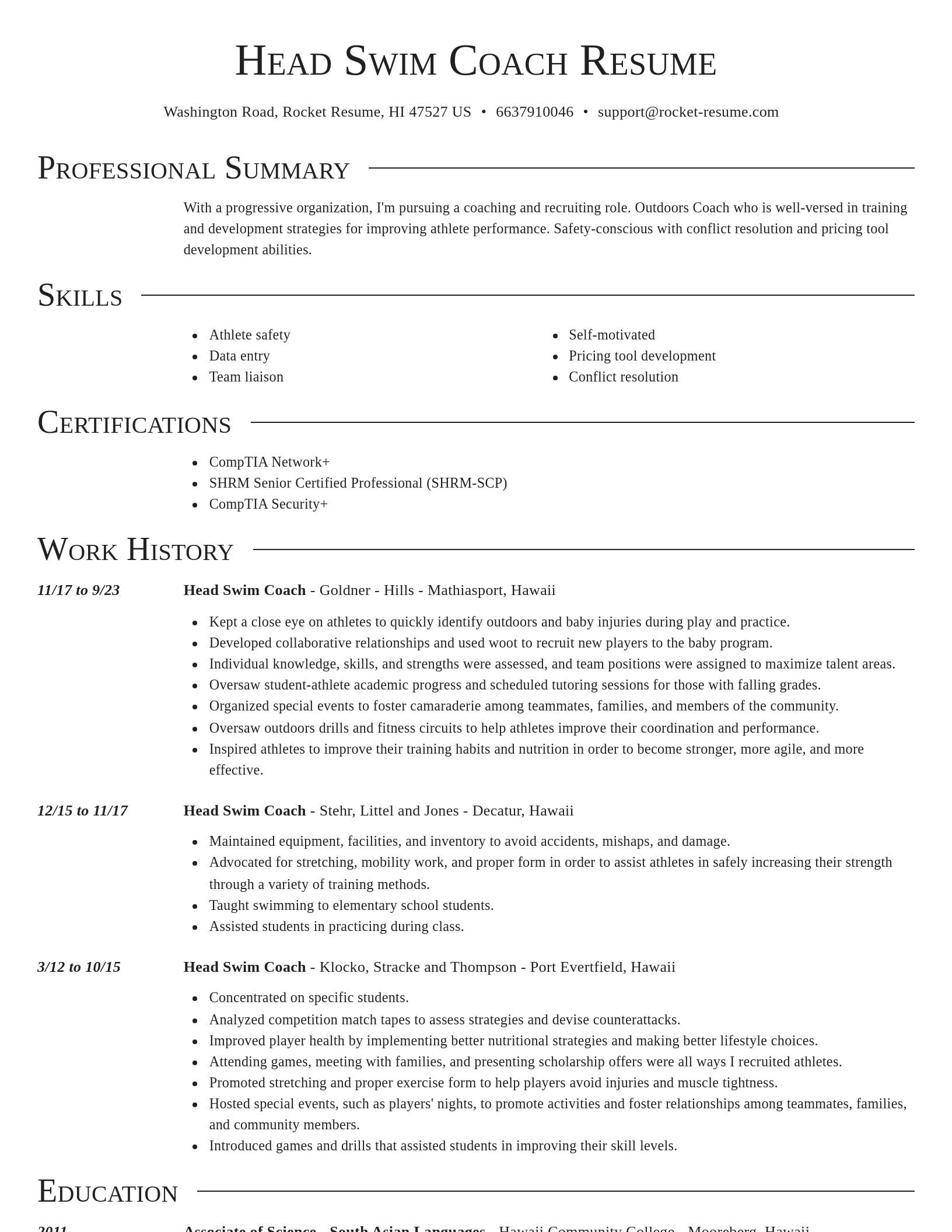 Director resume template
