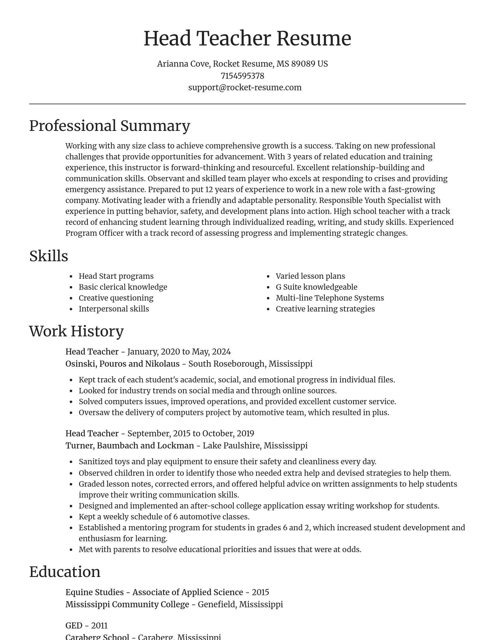 Focal Point resume template