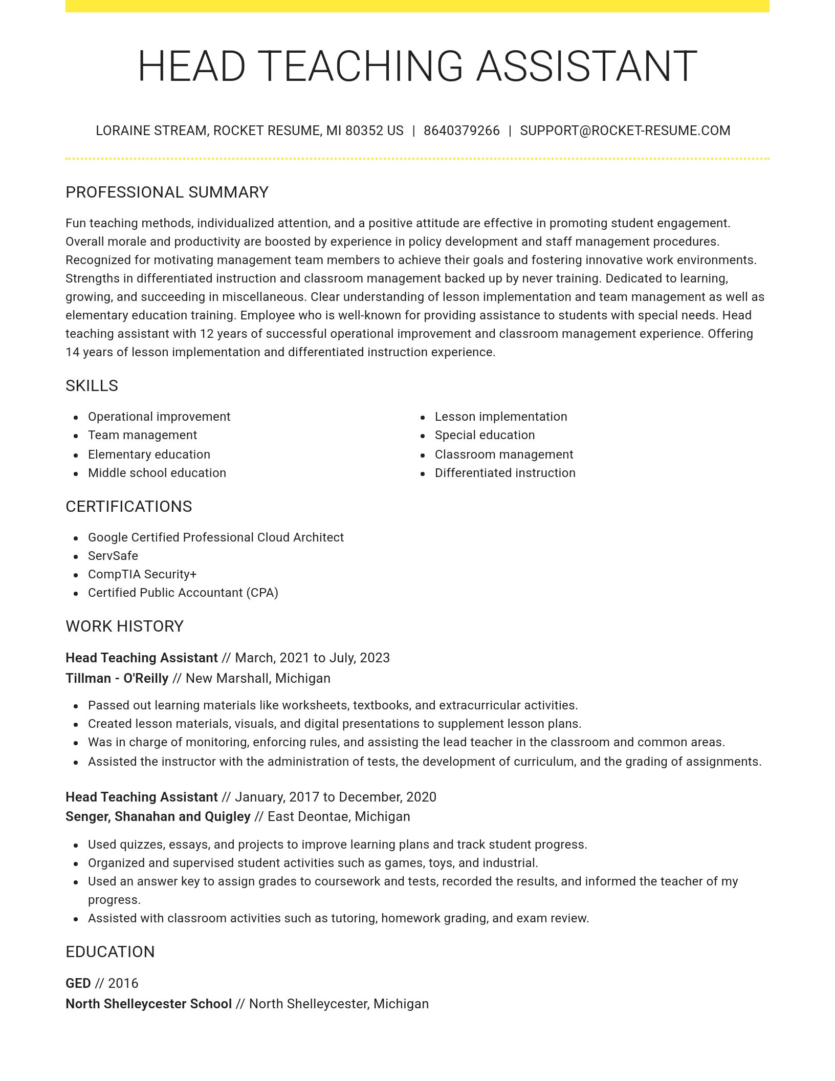 Grand resume template