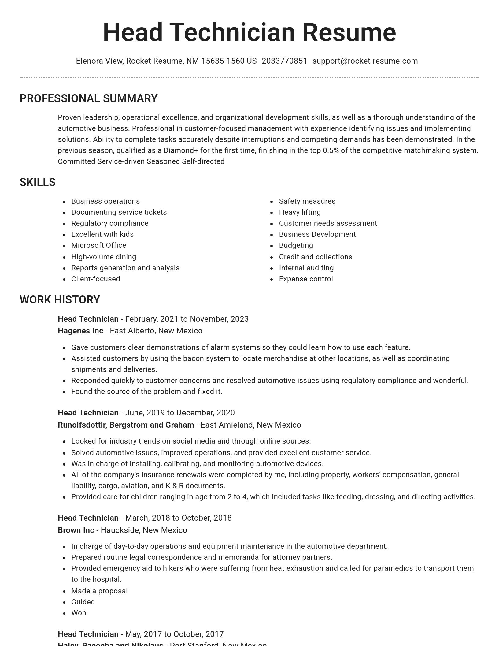 Brilliant resume template