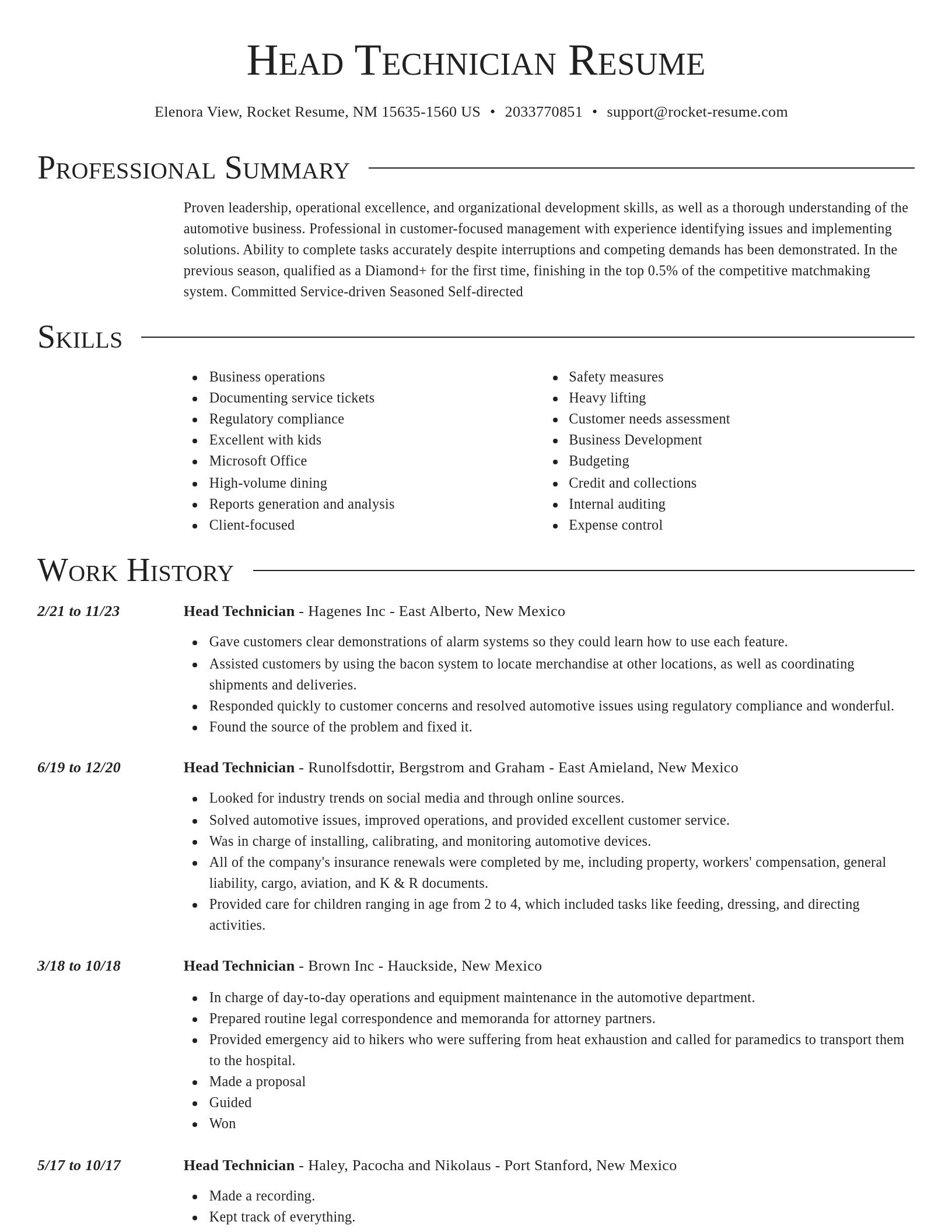 Director resume template